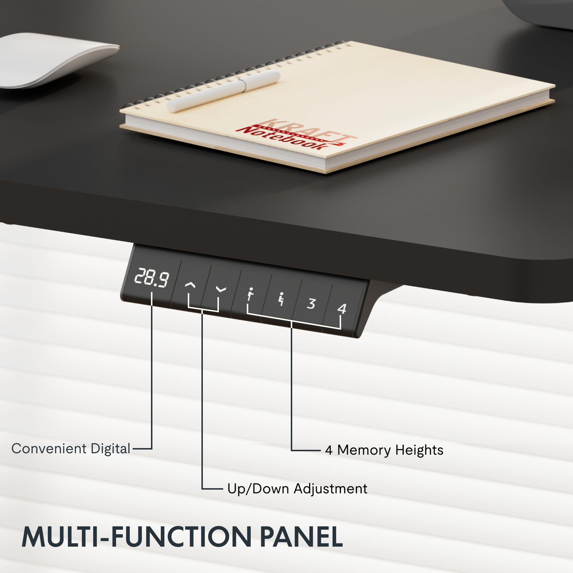 FLEXISPOT Electric Standing Desk 48 x 24 Inches - Height Adjustable Sit Stand Desk with Memory Controller for Home Office, Black - Perfect for Remote Work, Gaming & Study Setup