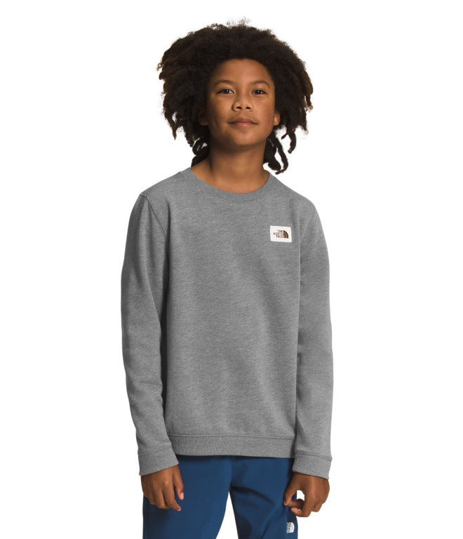 Heritage Patch Crewneck Sweatshirt for Big Kids & Teens | Cozy Casual Wear for School & Outings | NF0A7WY1