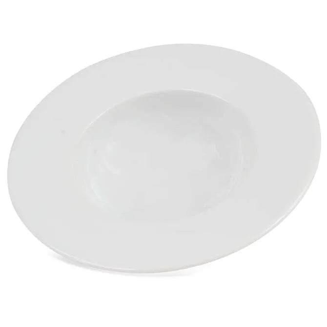 Deep Slanted Bowl - Premium Ceramic Serving Bowl for Salads, Pasta & Desserts - Elegant Dining & Entertaining Dishware