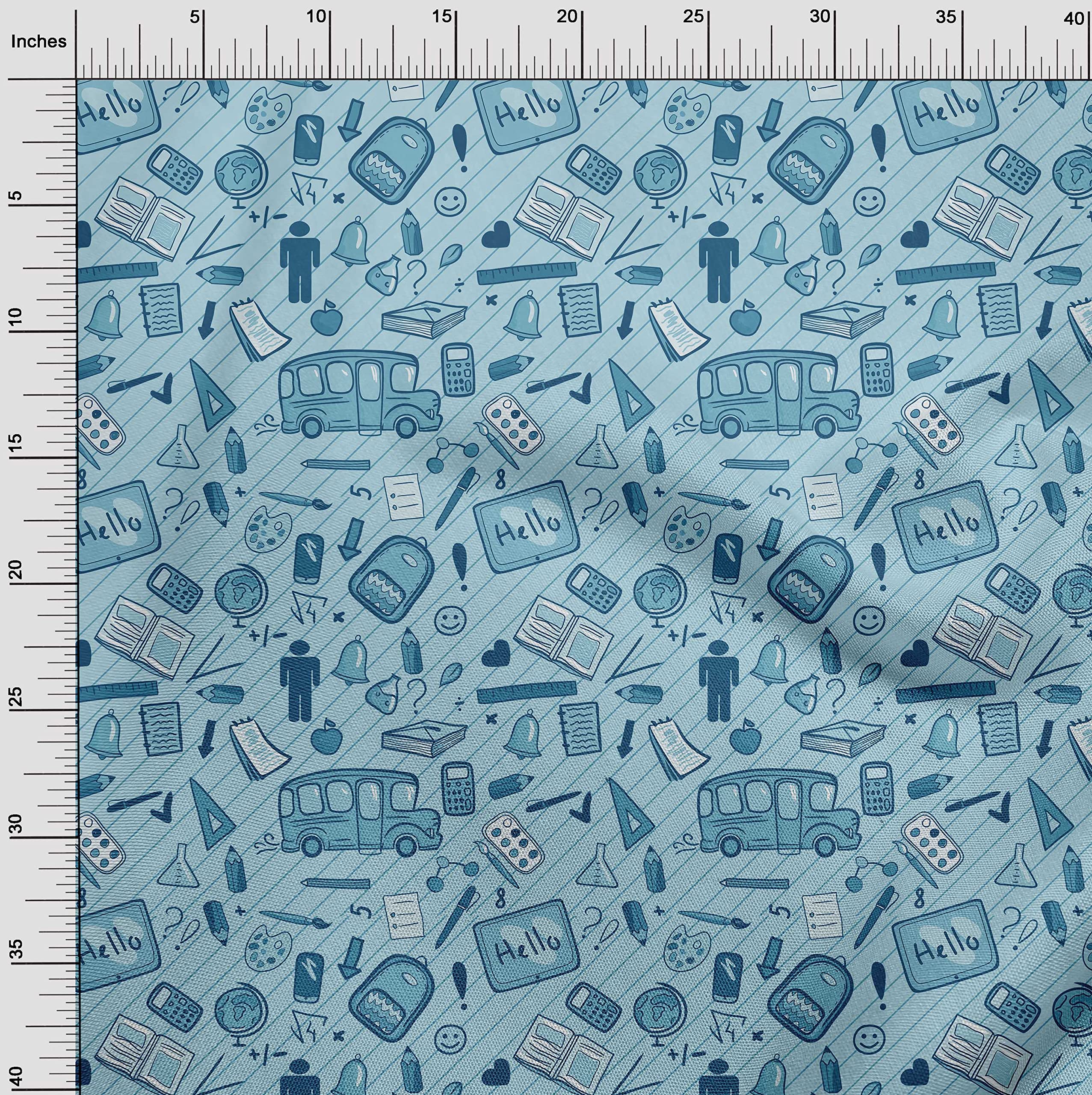 Premium Cotton Silk Baby Blue Fabric for Kids - 42 Inch Wide Quilting & Sewing Material by The Yard (Style 9116) - Perfect for DIY Baby Blankets, Clothing & Nursery Decor