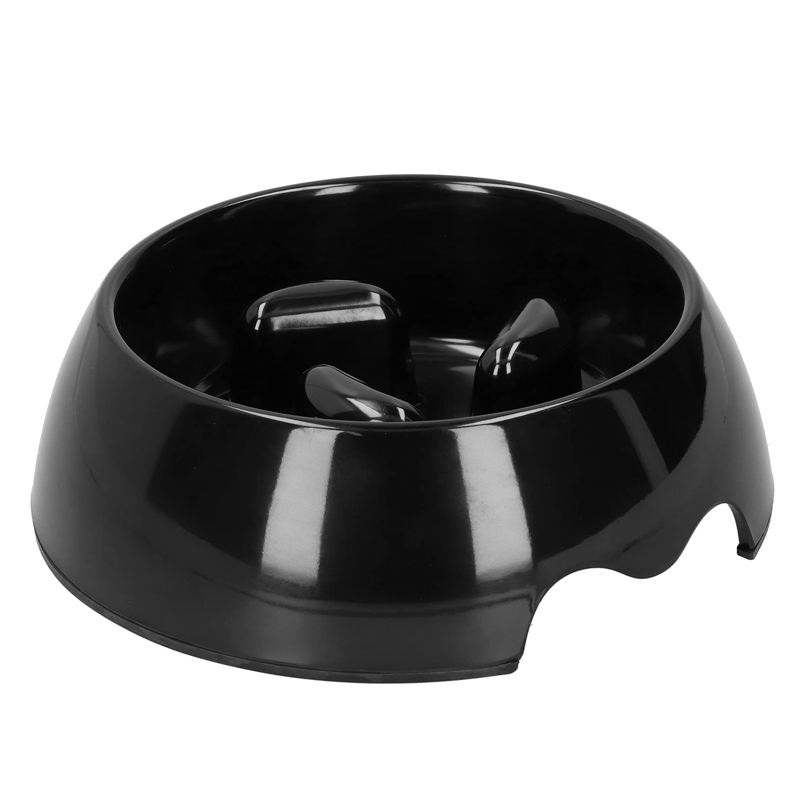 Non-Slip Slow Feeder Dog Bowl - Safe, Portable Pet Food Dish for Small & Medium Dogs (Medium, Black) - Perfect for Mealtime Fun & Preventing Bloat