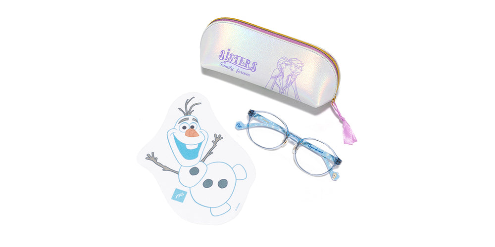 JINS x Disney Frozen Kids Eyeglasses 053 - Cute & Durable Children's Glasses for School, Reading, and Outdoor Activities