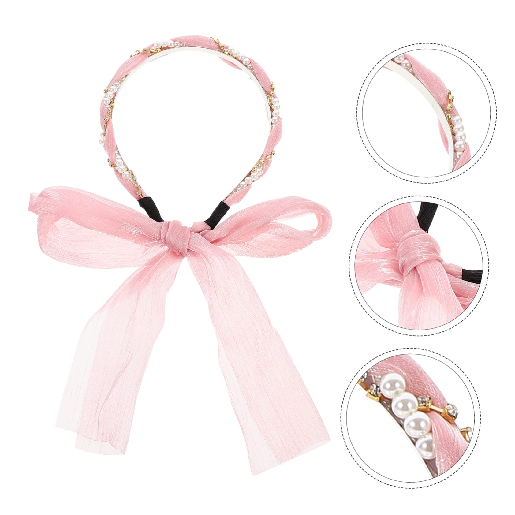 FRCOLOR 2 Pack Women's Hair Accessories Set - Bow Headbands & Pearl Hair Clips for Women & Girls, Perfect for Face Washing, Bridal, Party, and Everyday Use