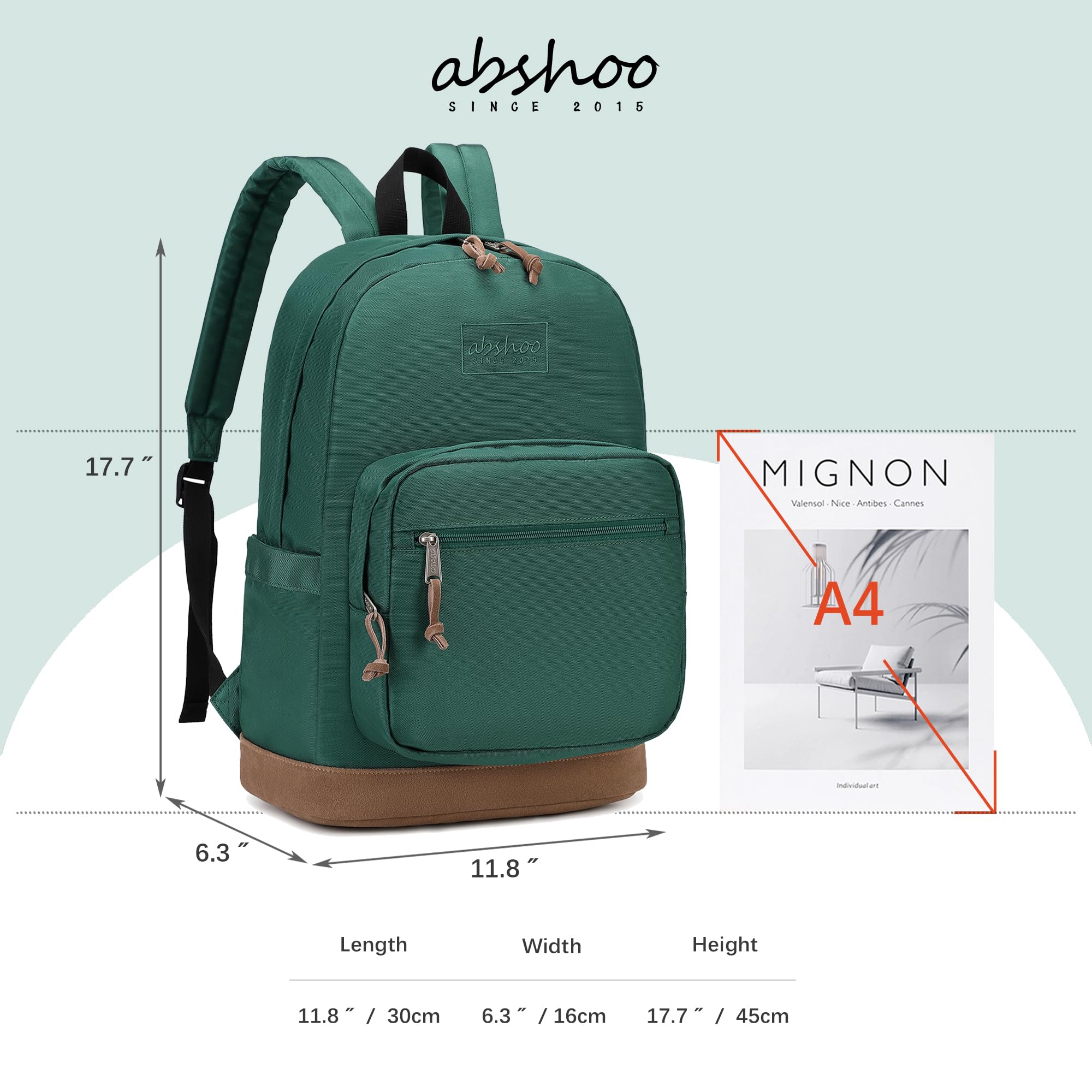 Abshoo Casual Travel Backpack for Men & Women - School Bag for College & Teens (Green) - Perfect for Daily Use & Outdoor