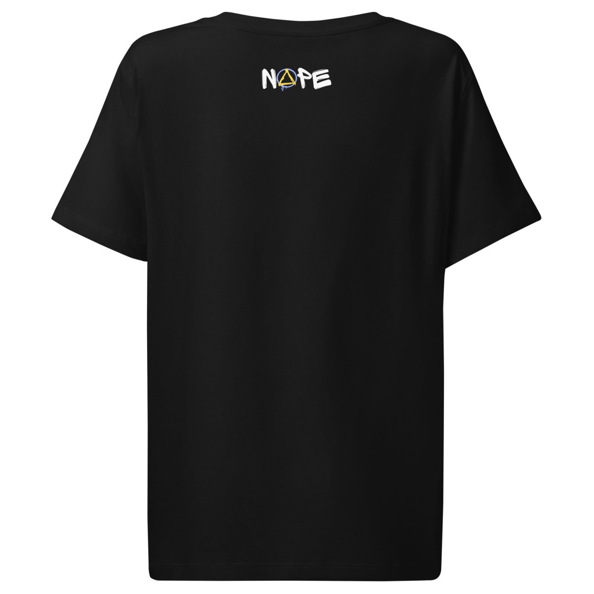 NOPE Collection Women's Graffiti Sobriety Symbol Organic Cotton T-Shirt - Perfect for Sober Living, Recovery Support & Casual Streetwear