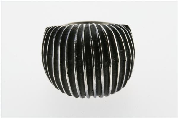 Vintage Silver Concertina Signet Ring for Men - Personalized Engraved Initials, Perfect for Weddings, Gifts & Everyday Wear