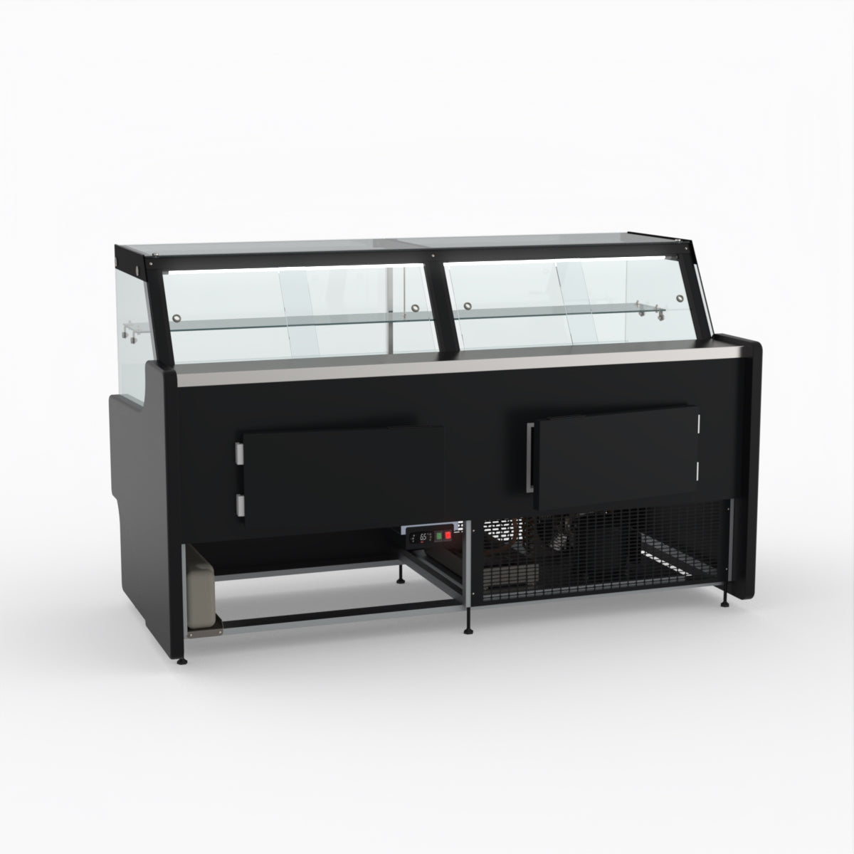 2 Meter AG Deli Showcase Glass Display Case - Perfect for Supermarkets, Delis & Bakeries to Showcase Fresh Food & Pastries