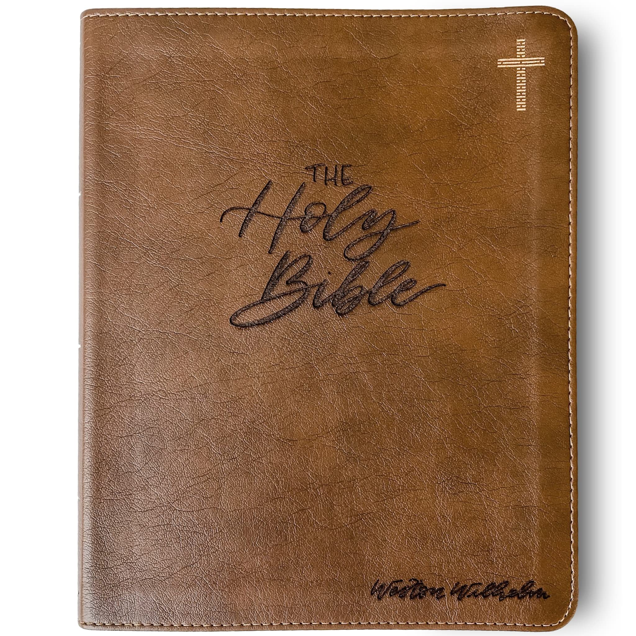Hand Lettered & Laser Engraved NIV Journaling Bible - Personalized Christian Gift with Custom Name Engraving - Perfect for Bible Study, Prayer Journaling & Faith-Based Gifting