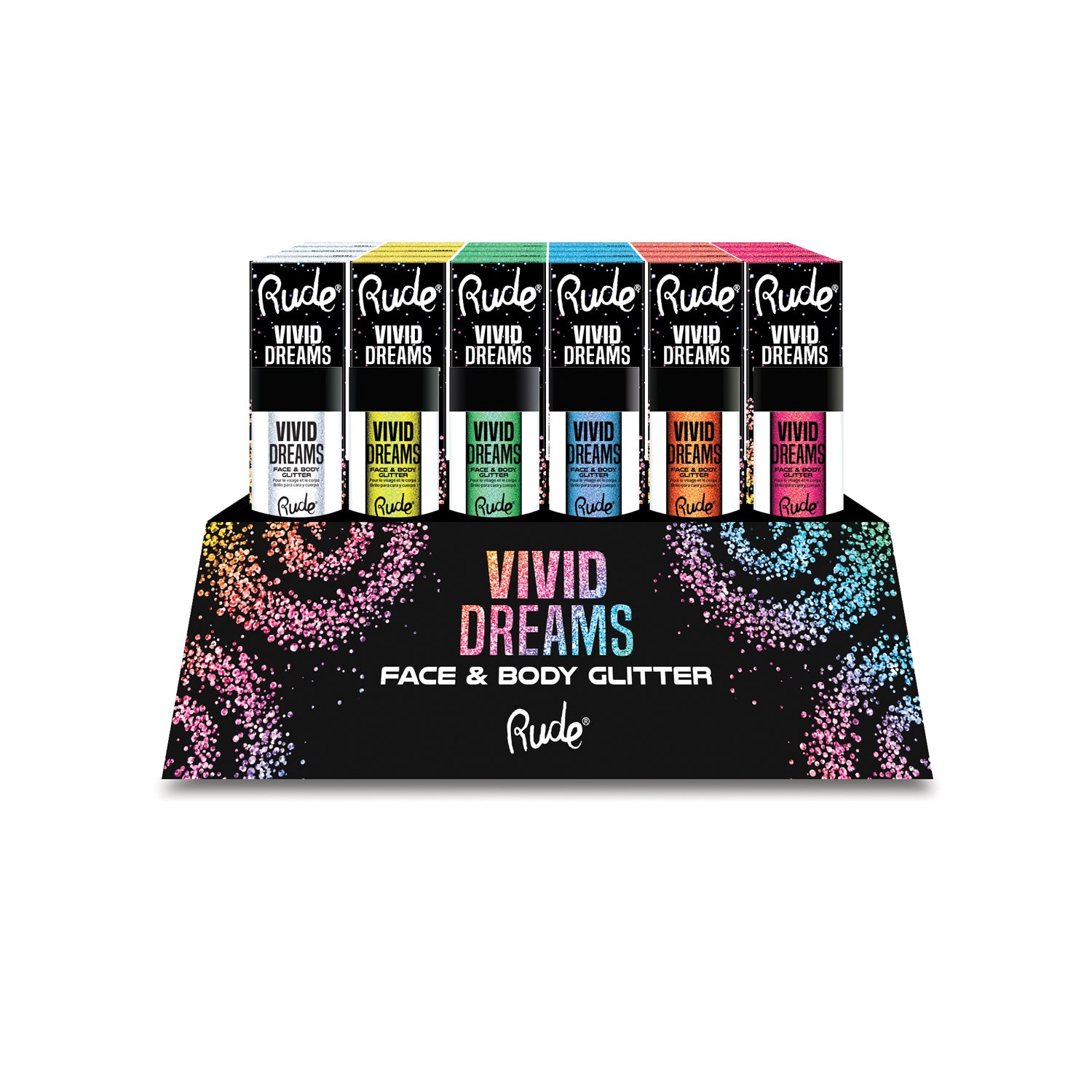 Vivid Dreams Face and Body Glitter Set - 48pcs Multi-Color Cosmetic Glitter for Festival, Party, and Makeup - Perfect for Halloween, Raves, and Body Art