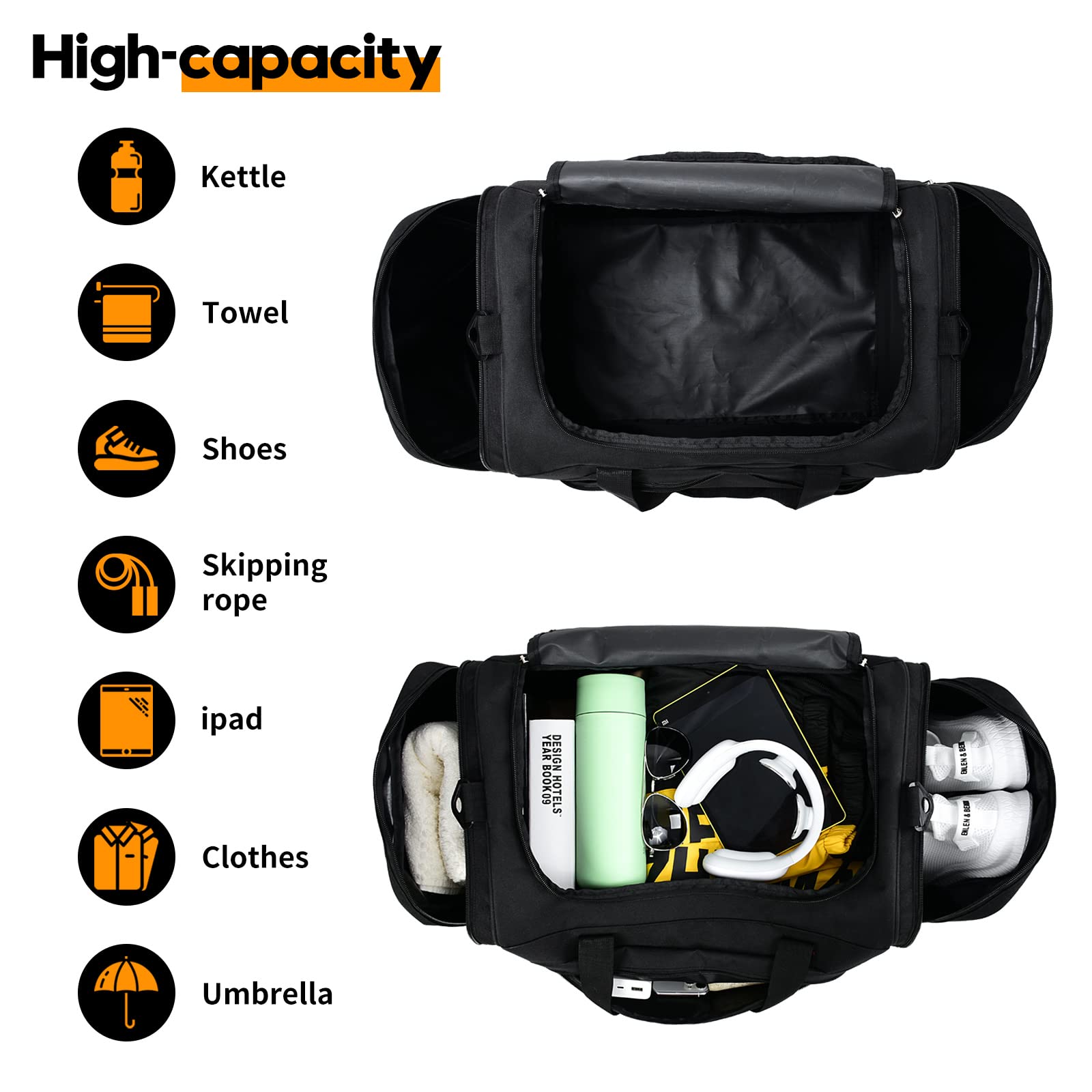 **55L Large Lightweight Gym Bag for Men - Durable Sports Duffle Bag for Workout, Travel & Gym Essentials - Perfect for Fitness, Sports & Travel**
