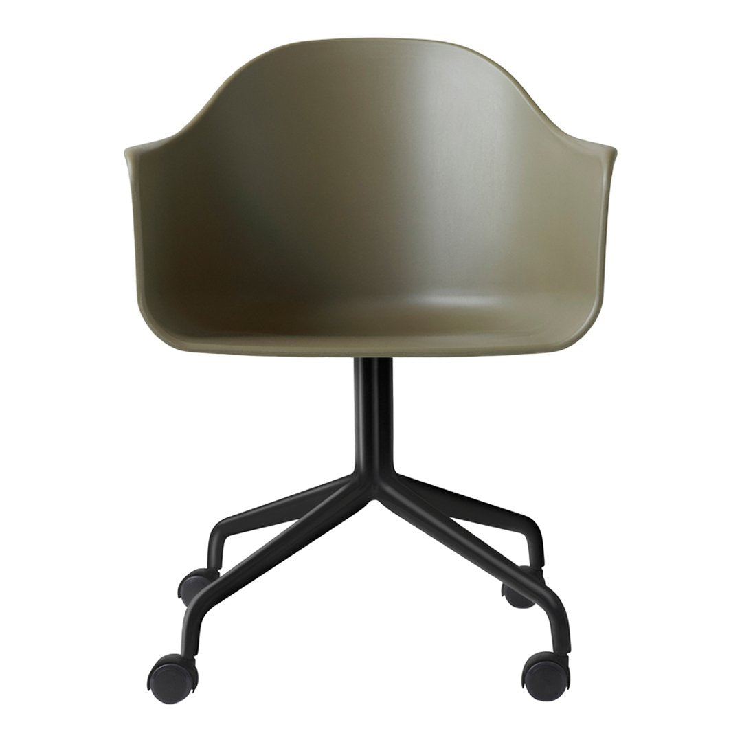 Harbour Swivel Chair with Casters - 360 Degree Rotating Office Chair with Wheels for Home, Office, and Conference Room Use
