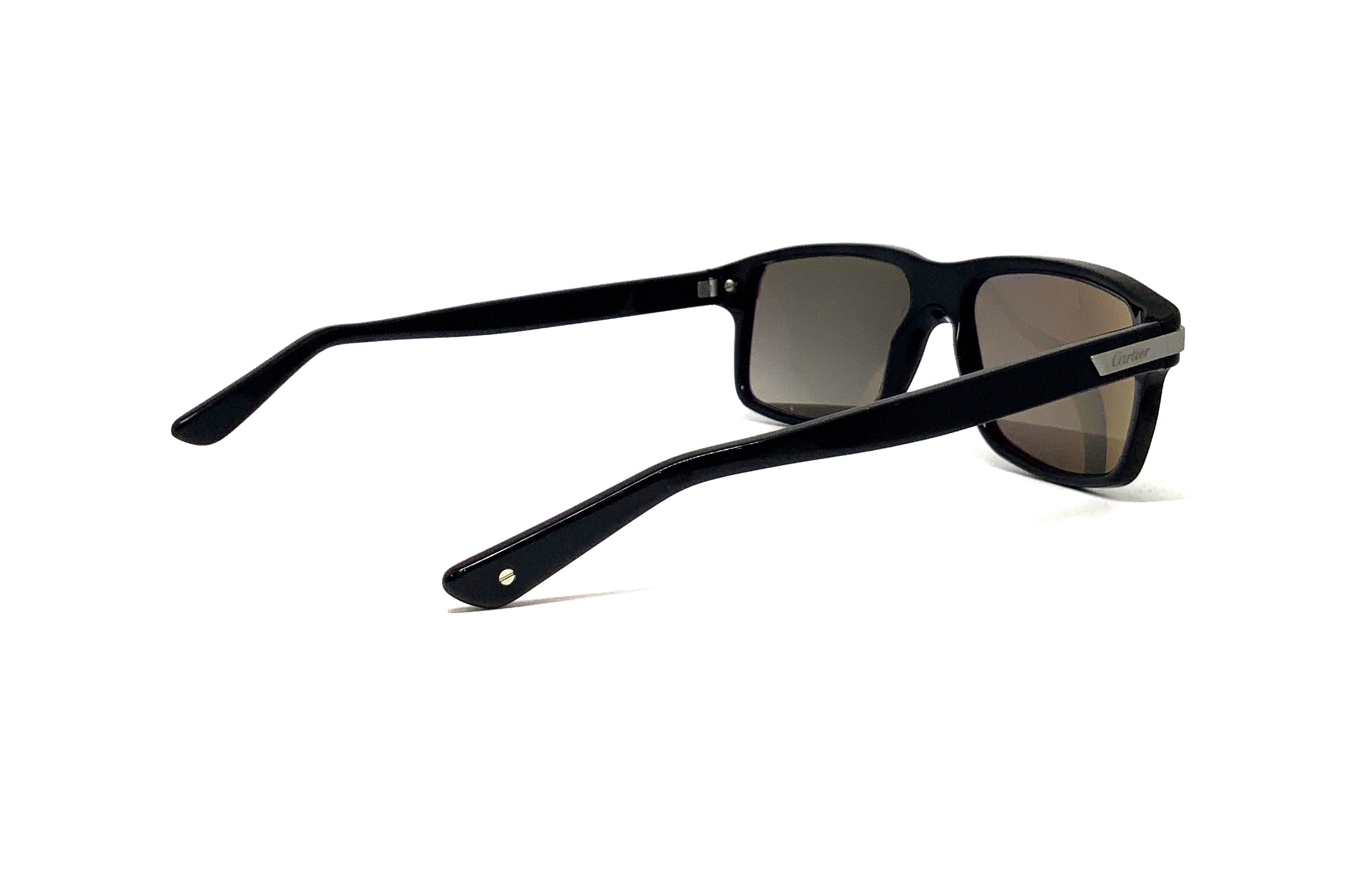 Cartier Black Rectangular Sunglasses for Women & Men - Luxury Designer Shades with UV Protection - Perfect for Driving, Beach & Outdoor Activities