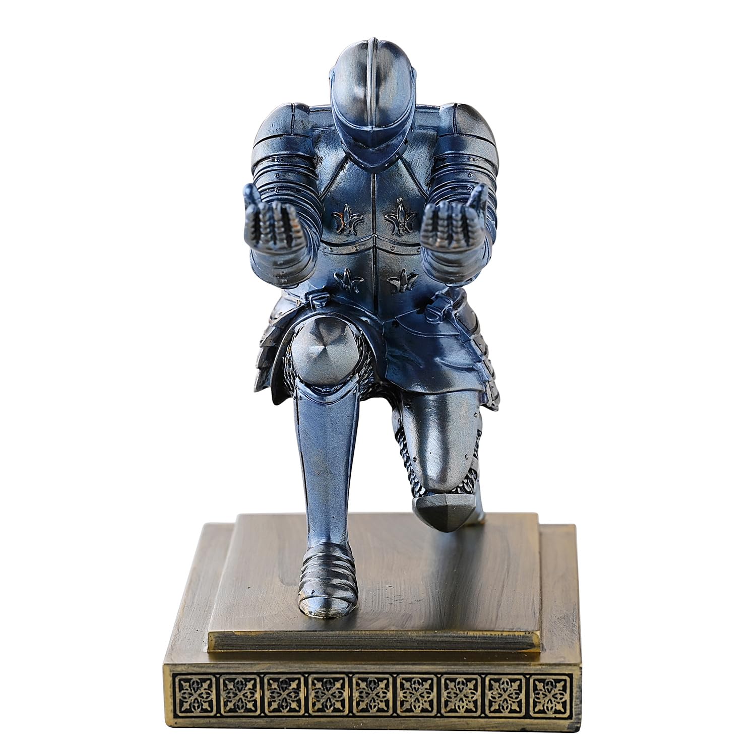 Knight Pen Holder - Resin Desk Organizer with Cool Pen, Office & Home Decor Gift (Blue) | Perfect for Workstation, Study Table & Gamer Setup