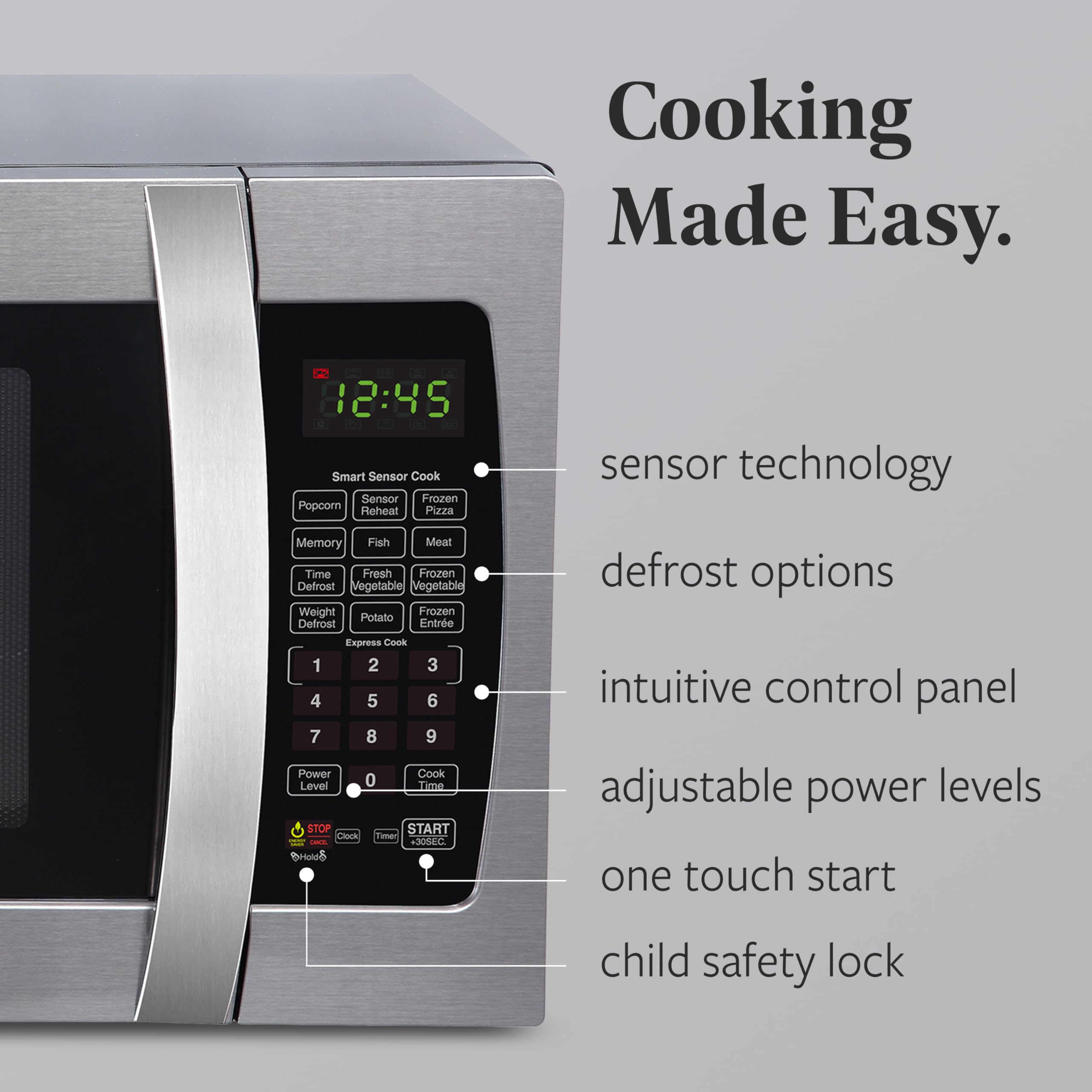 Farberware FMO13AHTBKI Professional 1.3 Cu. Ft. 1100-Watt Stainless Steel Microwave Oven with Sensor Cooking Technology - Perfect for Kitchens, Offices & Dorms