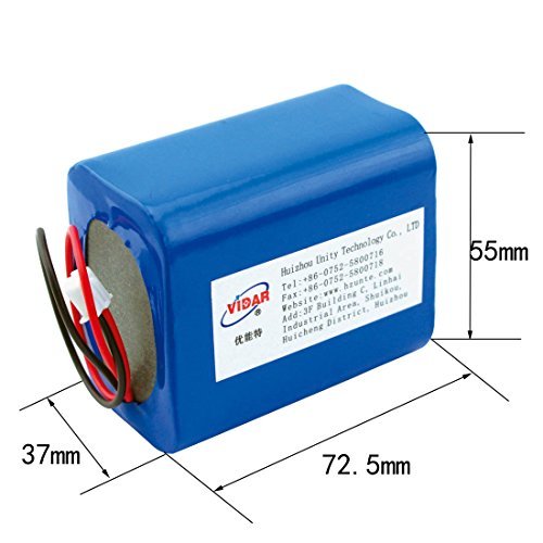 VIDAR 12V 5200mAh Rechargeable Lithium Ion Battery Pack with JST PH2.54/2P Plug (Customizable) - High Capacity Li-ion Battery for Electronics, Toys, LED Lighting, DIY Projects & Portable Equipment - Perfect for RC Cars, Drones, Emergency Lights & Power Tools