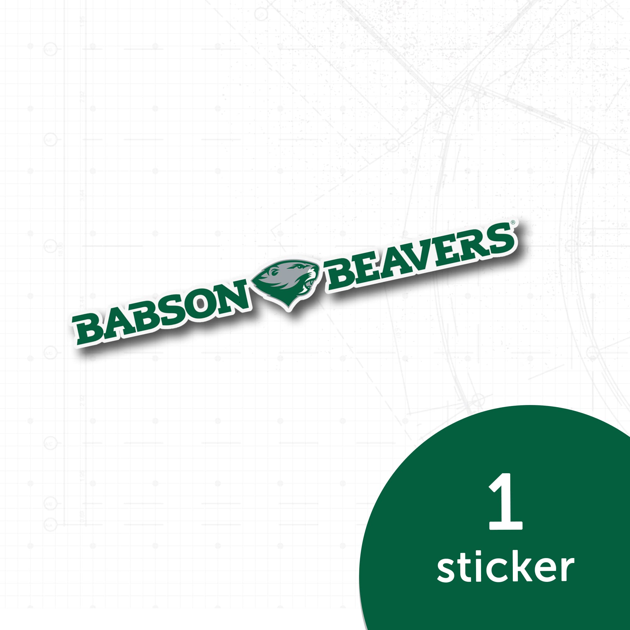 Desert Cactus Babson College Sticker - Vinyl Decal for Laptop, Water Bottle, Car & Scrapbook - Beavers Mascot Design (IND 00038A) - Perfect for College Pride, DIY Crafts & Personalization