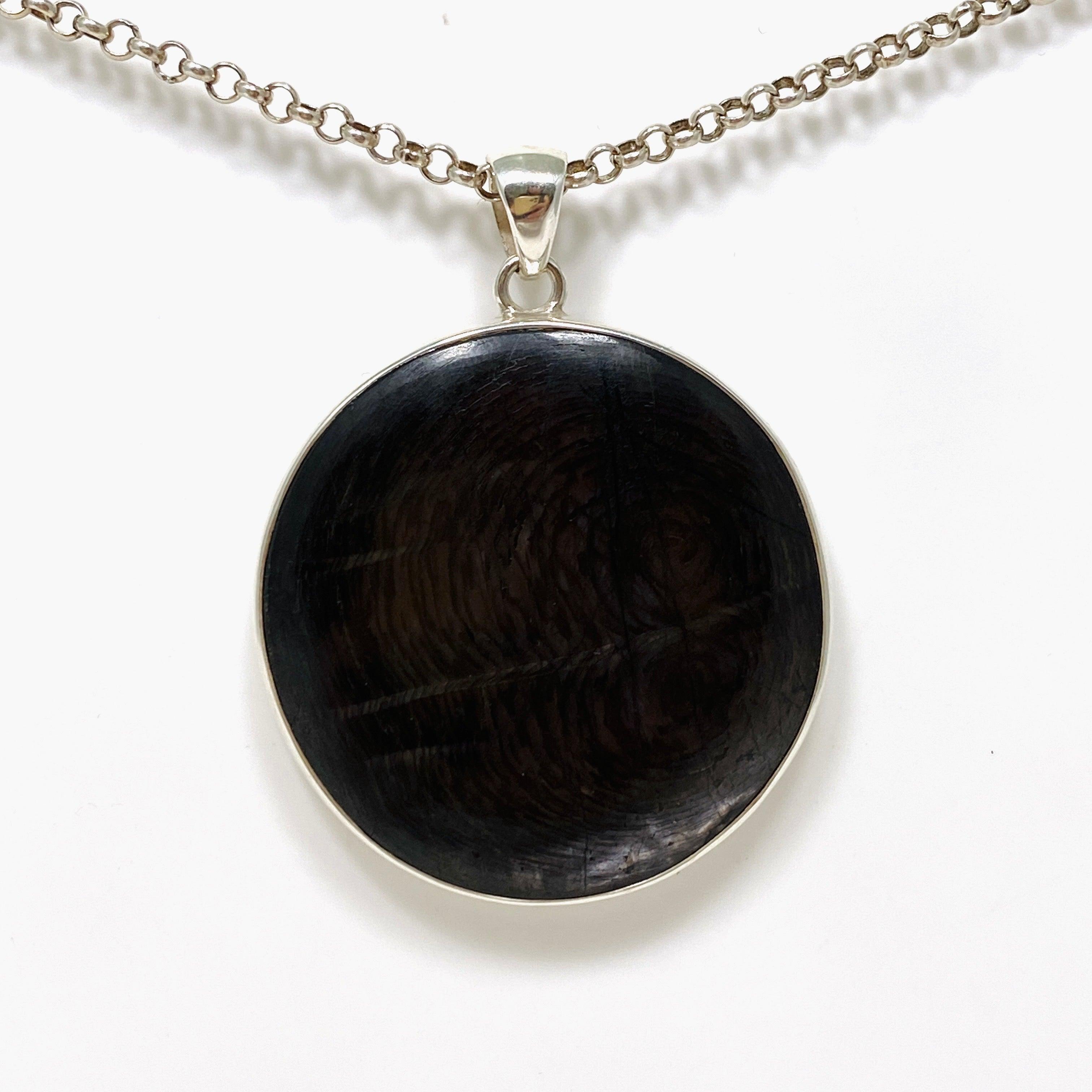 Hypersthene Round Pendant Necklace KPGJ4265 - Elegant Gemstone Jewelry for Women, Perfect for Daily Wear & Special Occasions