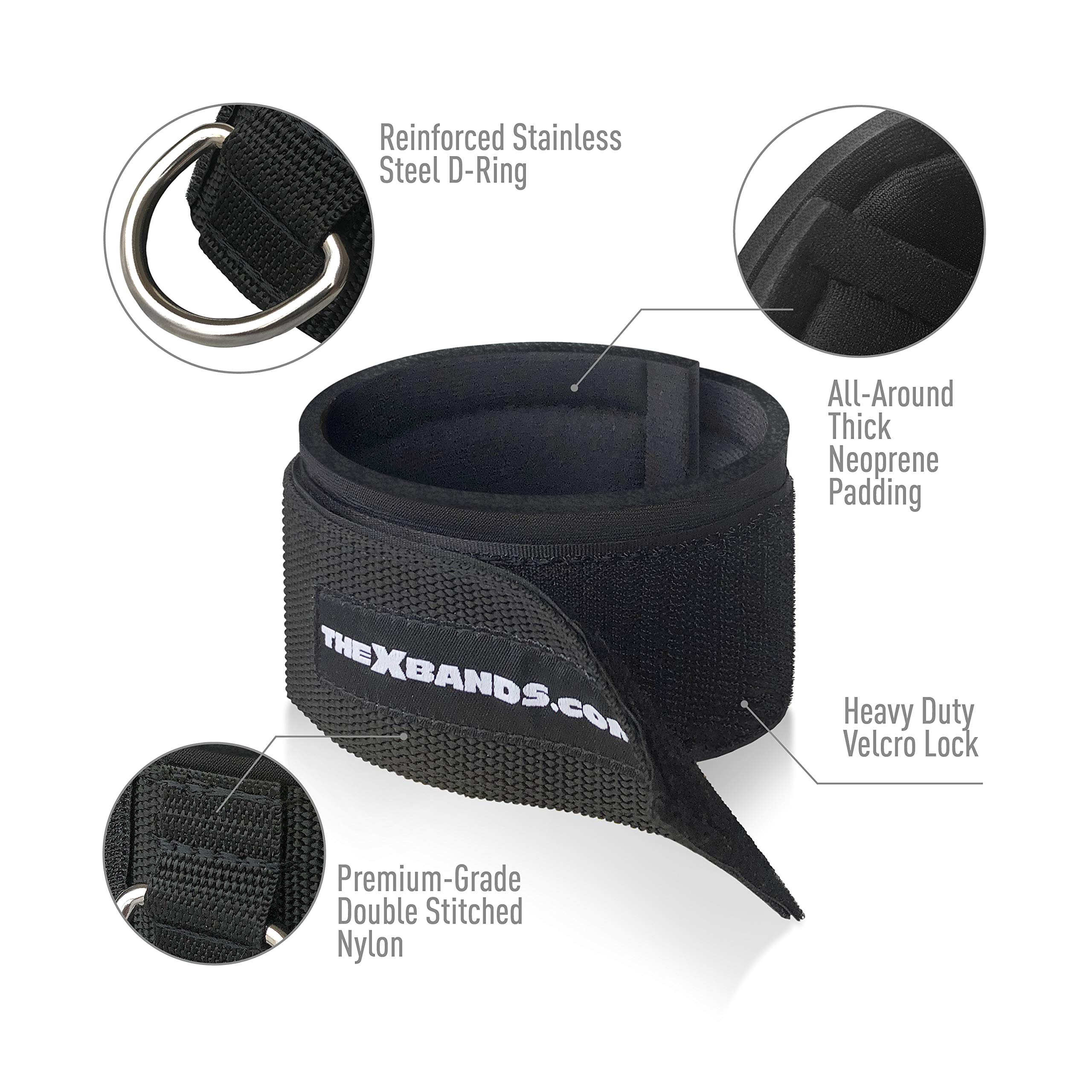 The X Bands - Premium Cable Attachments for Gym & Home Workouts - Durable Fitness Equipment Accessories - Compatible with Cable Machines & CrossFit Home Gyms - Ideal for Strength Training, Functional Fitness & Pulley Workouts (Perfect for Home Gym, Commercial Gyms & Personal Training)