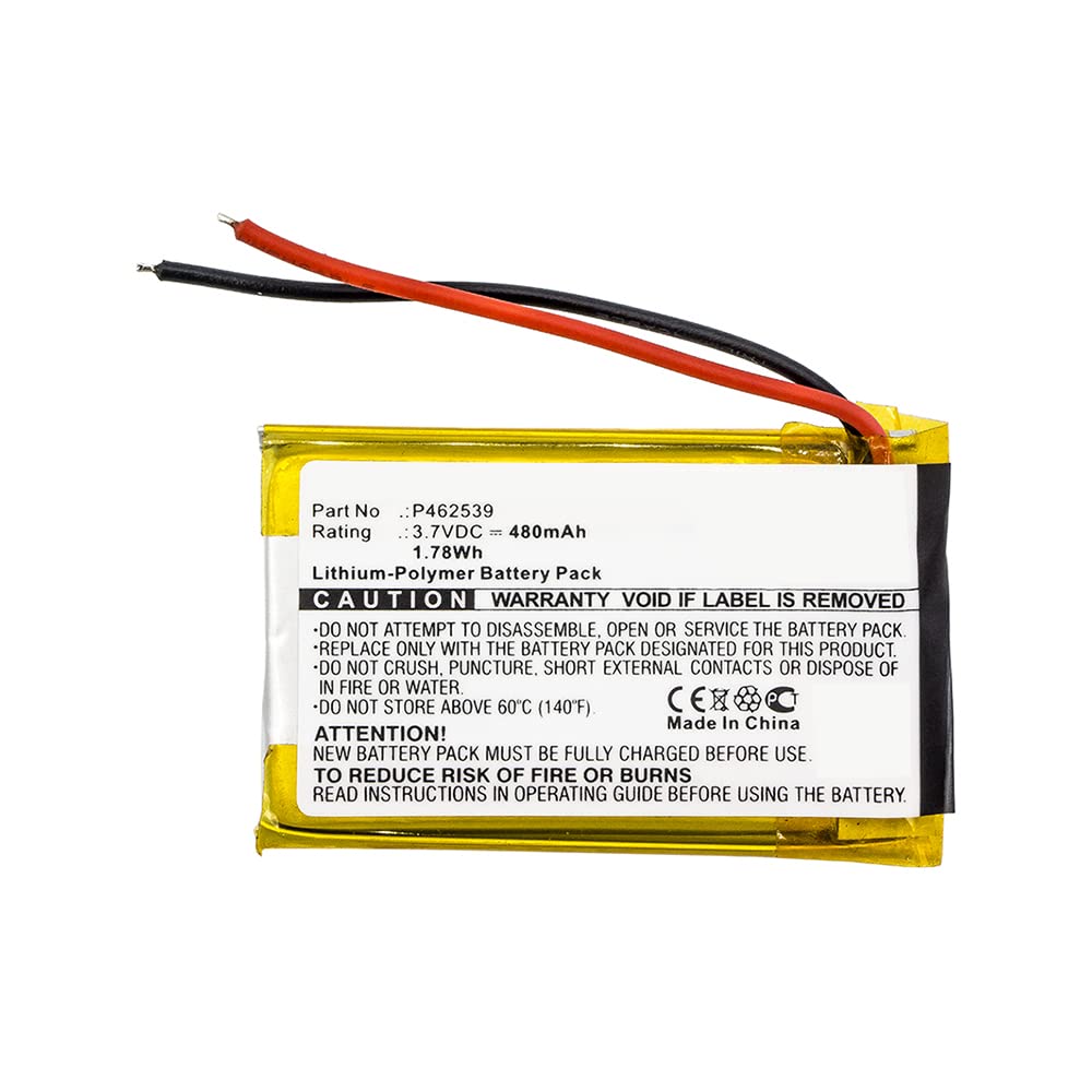 Synergy Digital Replacement Headset Battery 3.7V 480mAh Li-Polymer - Compatible with Harman/Kardon P462539 Headphones - Perfect for Wireless Headsets, Office Use & Long Listening Sessions