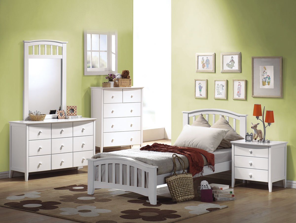 Acme 0 San Marino White Dresser - Modern Bedroom Storage Solution for Organizing Clothes & Accessories