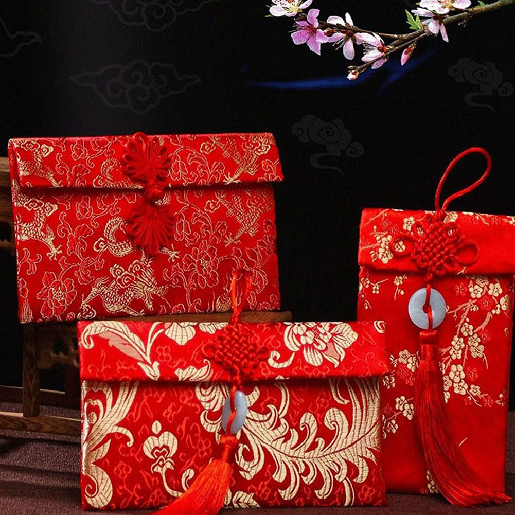 Premium Chinese Silk Red Envelopes - Lucky Money Gift Bags for Chinese New Year, Birthdays & Weddings | Traditional Festive Gifts for Holidays, Celebrations & Special Occasions