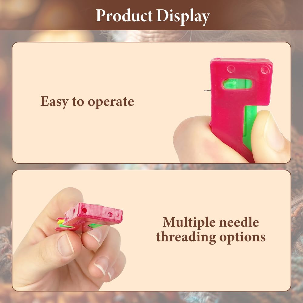 2025 Upgraded Automatic Needle Threader - Quick & Easy Hand Sewing Tool (3-Pack, Random Colors) | Perfect for Sewing Machines, Hand Stitching, Quilting & DIY Craft Projects