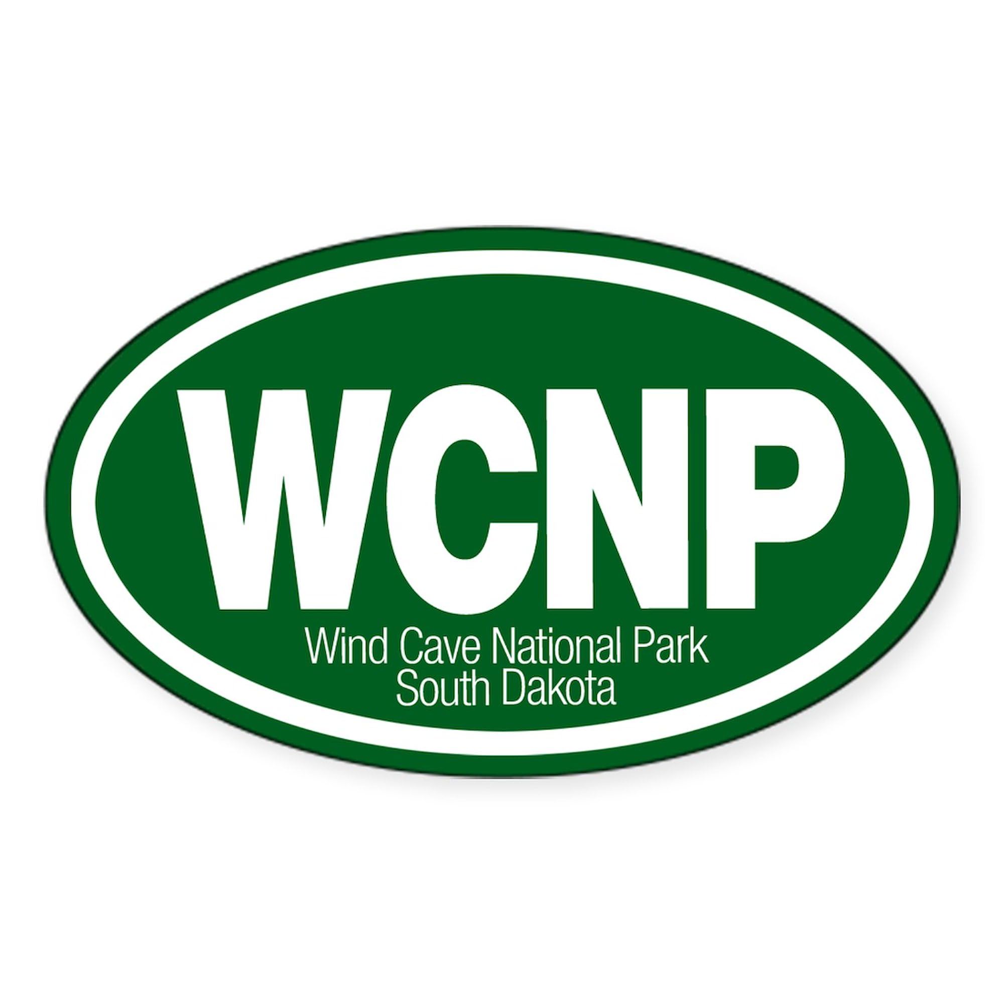 Wind Cave National Park Oval Car Bumper Sticker - Durable Vinyl Decal for Cars, Laptops, Water Bottles | Perfect for National Park Lovers & Outdoor Enthusiasts