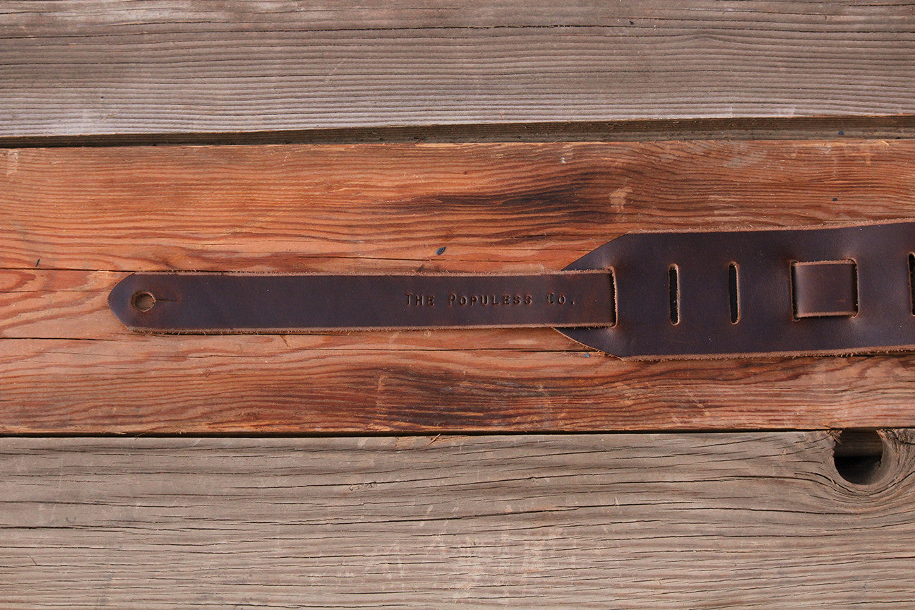 Premium Brown Leather Guitar Strap for Acoustic & Electric Guitars - Comfortable & Adjustable for Musicians, Performers & Beginners - Perfect for Live Shows, Studio Sessions & Practice
