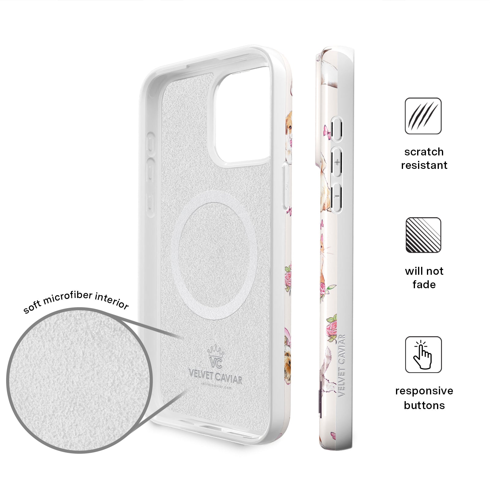 Cute Puppy & Kitten iPhone Case - Durable Protective Phone Cover for iPhone 12/13/14/15 - Perfect for Pet Lovers & Animal Enthusiasts - Great Gift for Dog & Cat Owners