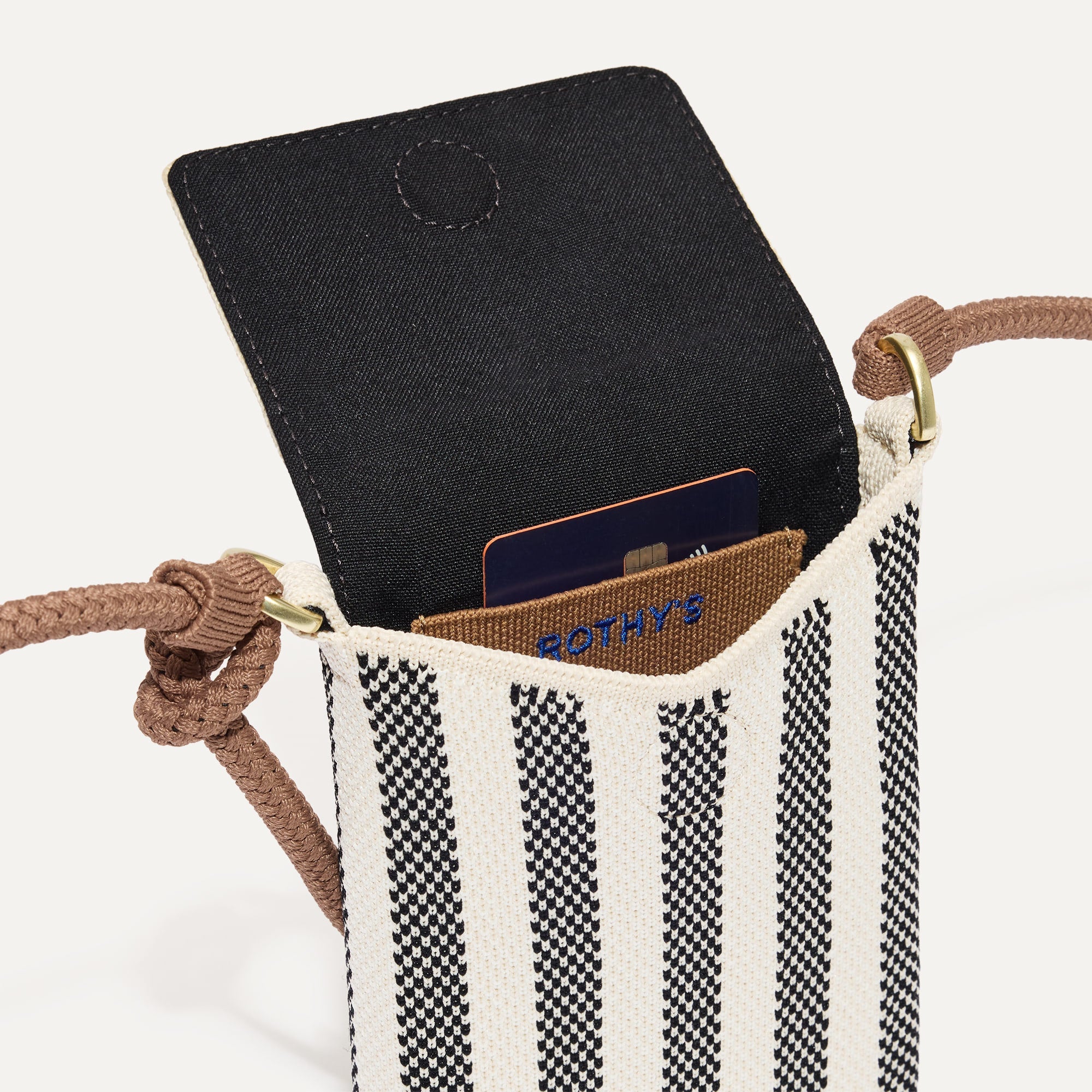 Stylish Cabana Stripe Phone Crossbody Bag - Trendy Hands-Free Purse for Women - Perfect for Travel, Shopping & Everyday Use