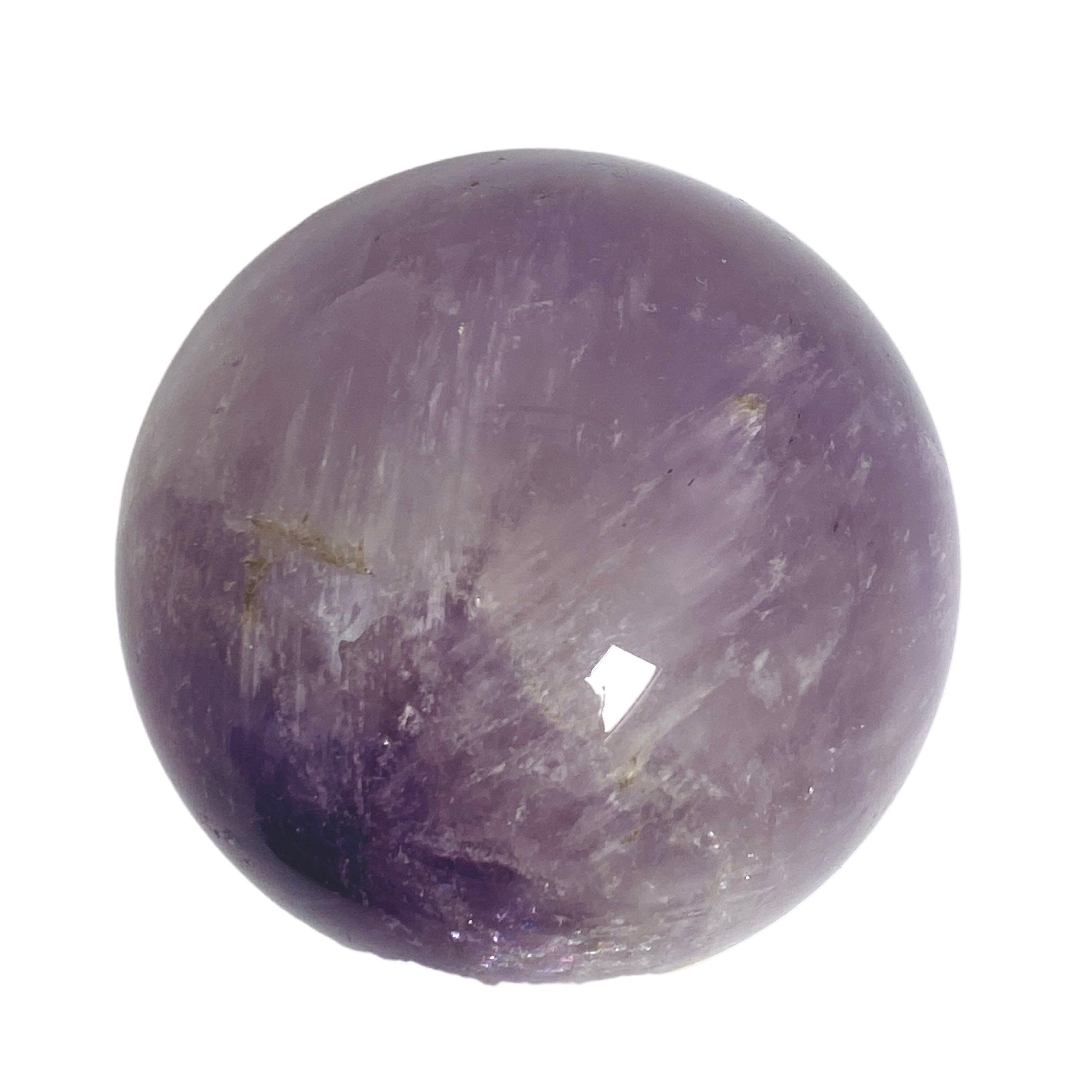 Natural Amethyst Crystal Sphere - AMS 02 Healing Stone for Meditation, Reiki, and Home Decor | Perfect for Spiritual Healing, Energy Work, and Office Desk Display