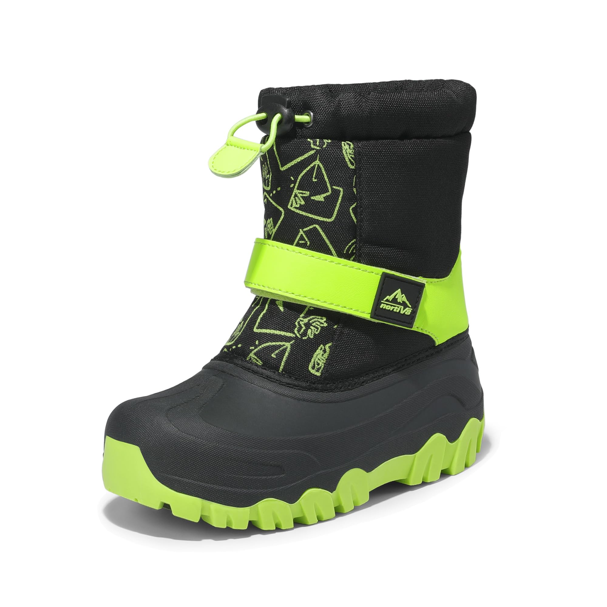 NORTIV 8 Kids Waterproof Snow Boots for Boys & Girls - Insulated Winter Booties for Cold Weather, Hiking & Outdoor Activities (Toddler & Youth Sizes) - Perfect for Snow Play, School & Winter Adventures