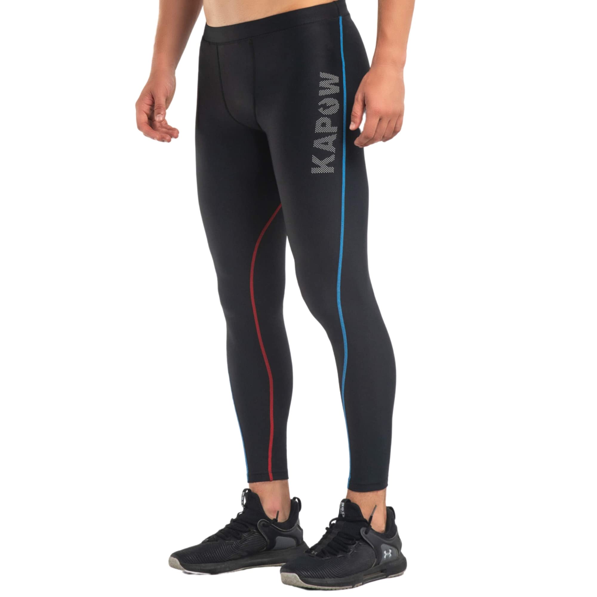 Kapow Meggings Men's Performance Compression Leggings with Pockets - Gym, Running & Workout Activewear for Men