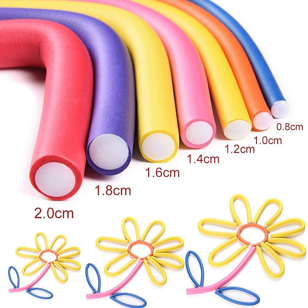 10 Pack Sister Hair Flexi Rods | 1cm Extra Thin Spiral Foam Curler Rollers for Coiled Curls | Soft Twist Flex Rods for Girls, Women & Kids | Perfect for Natural, Bouncy & Defined Curls at Home or Salon