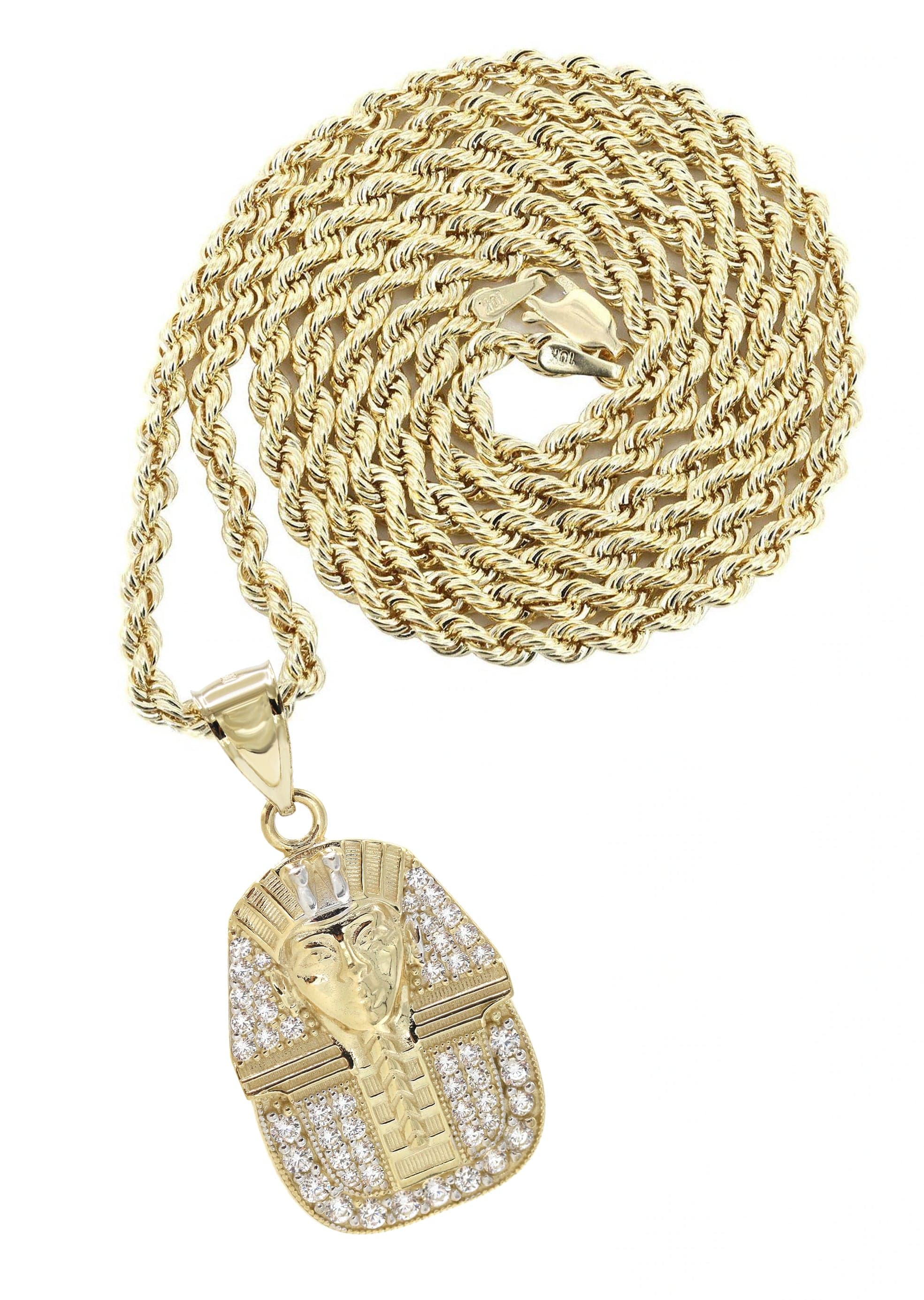 10K Yellow Gold Pharaoh Necklace for Women - 15.6 Grams Egyptian Style Jewelry - Perfect for Parties, Weddings & Special Occasions