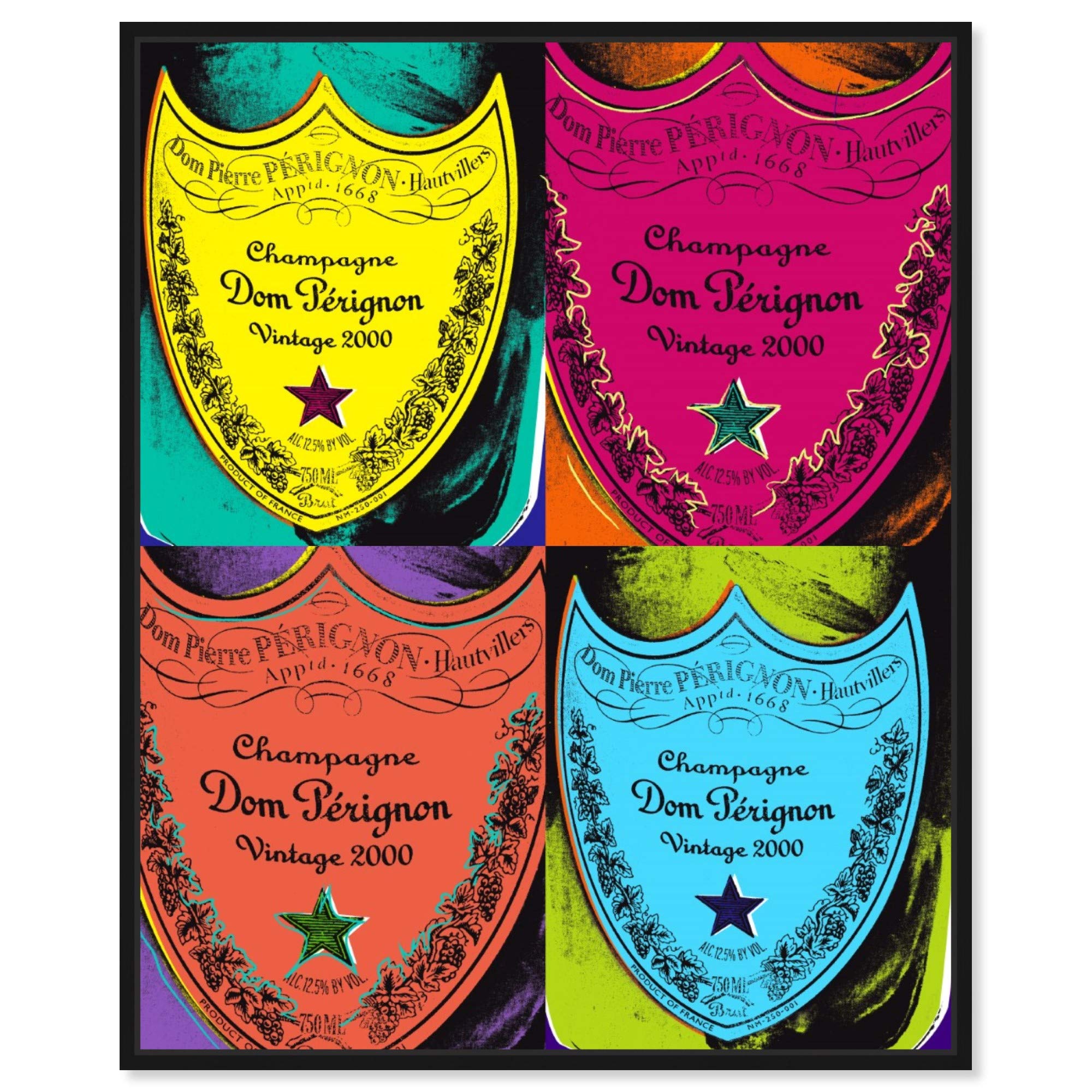 Oliver Gal Artist Co. Modern 30x36 Inch Pop Art Champagne Canvas Wall Art Print - Warhol-Inspired Decor for Living Room, Bedroom & Office - Pink Contemporary Painting for Home & Office Decor