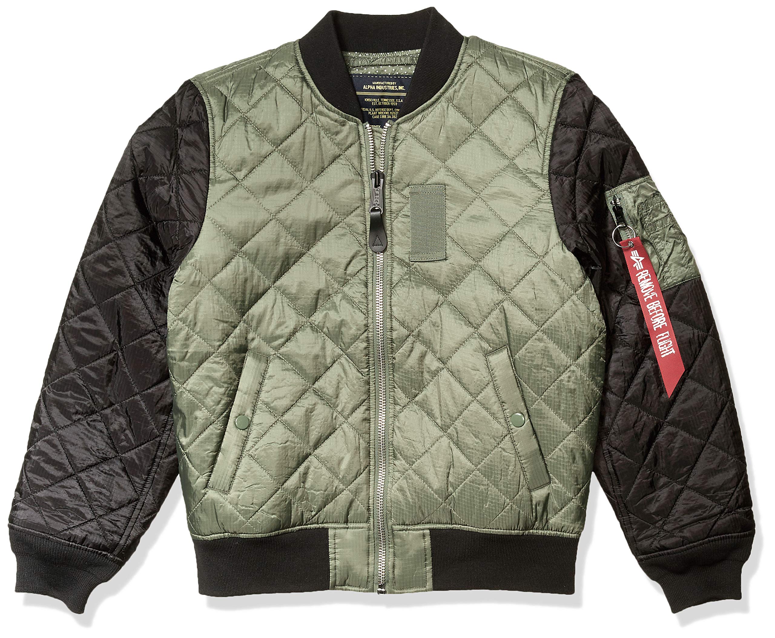 Alpha Industries Women's MA-1 Diamond Bomber Jacket - Lightweight Water-Resistant Flight Jacket for Women | Perfect for Casual Wear, Travel & Outdoor Adventures