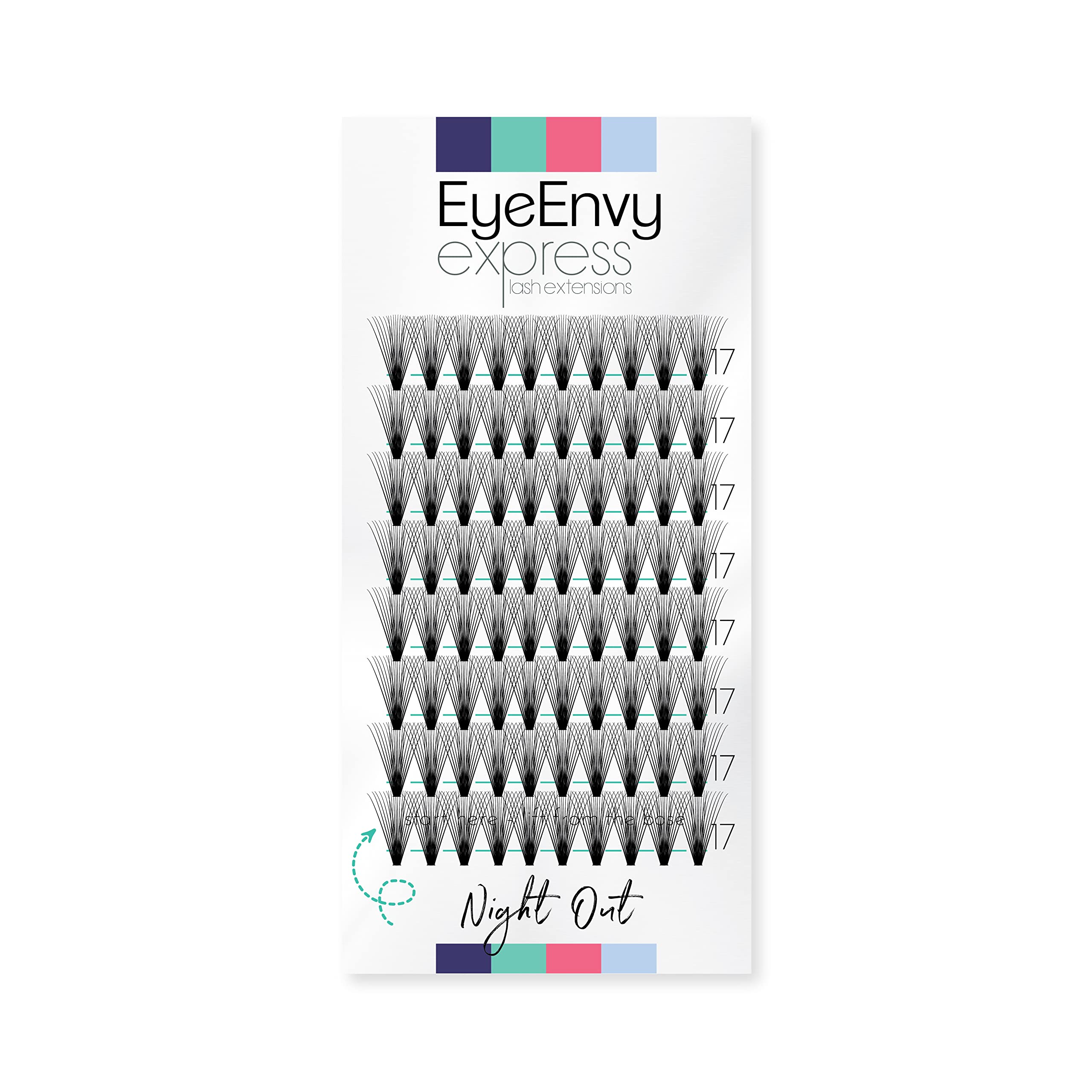 EyeEnvy Express Lash Extensions - POP Like a Pro Mink Cluster Lashes (17mm Extra Long Plus) for Dramatic Night Out Look | Perfect for Parties, Weddings & Special Events