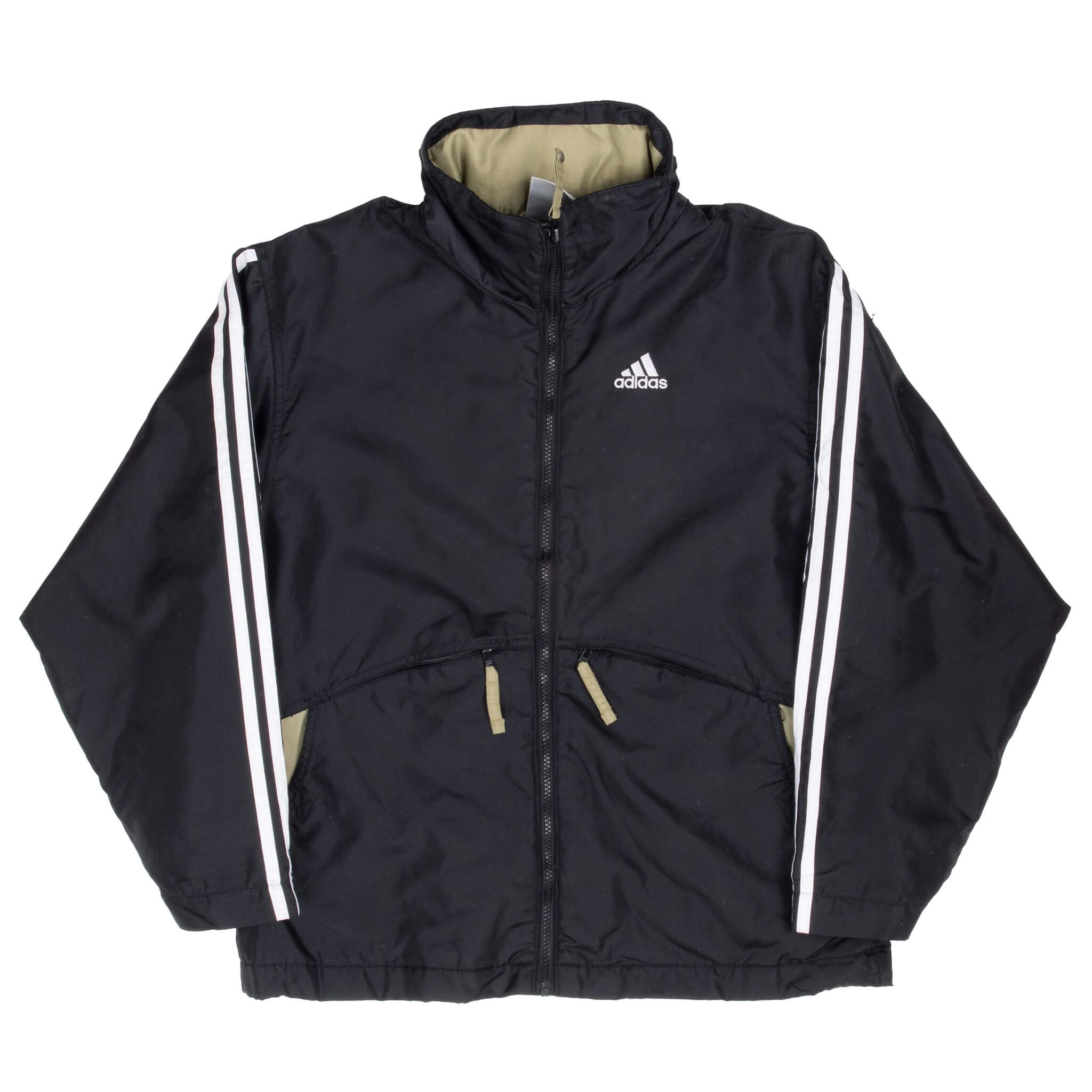 Vintage Adidas Black Windbreaker Jacket 1990s Small - Retro 90s Sportswear for Running, Hiking & Casual Wear