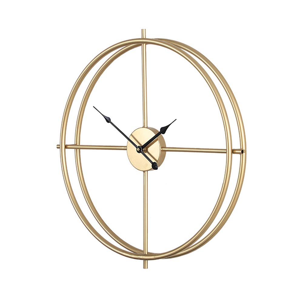 Stylish Gold Round Silent Electronic Wall Clock - Modern Home Decor for Living Room, Bedroom & Office - Perfect for Sofa Background & Stylish Interior Design