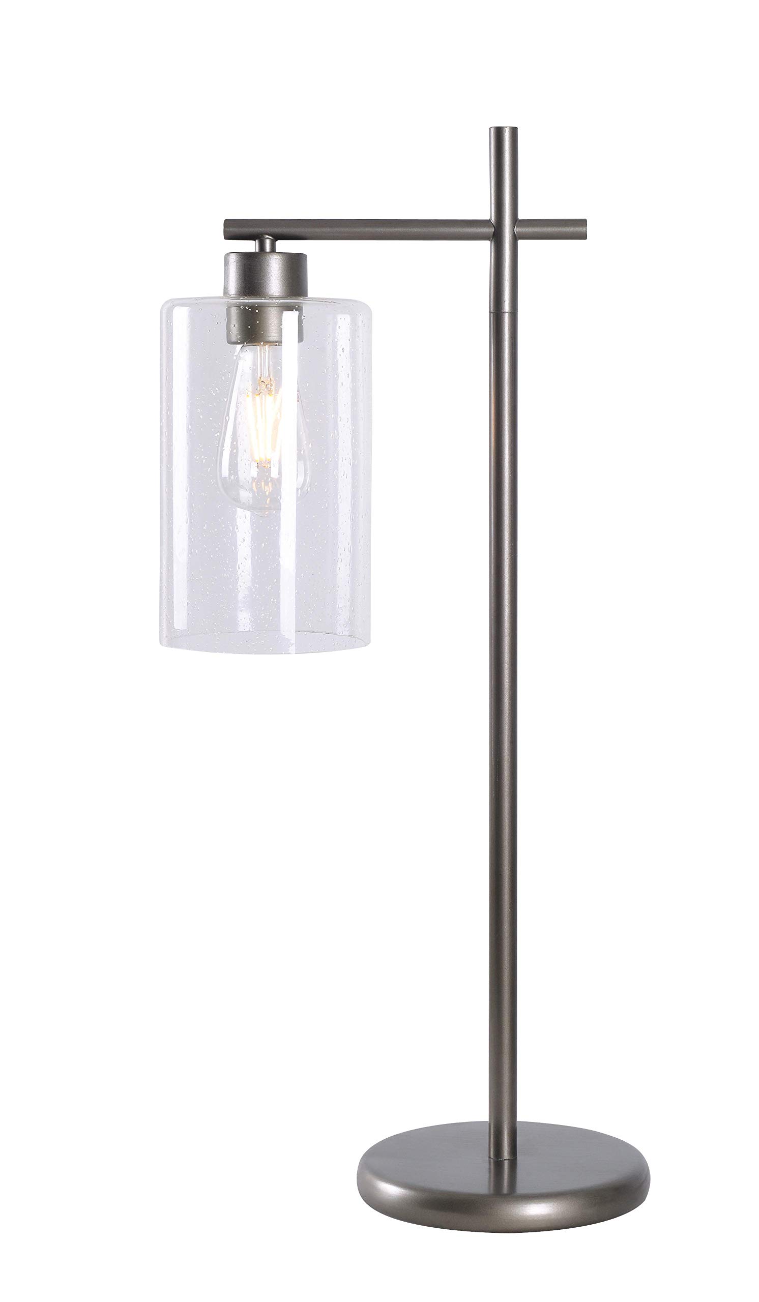 Kenroy Home 35274GRPH Dani Desk Lamp - Graphite Finish Rustic Style Table Lamp, 28 Inch Height, 12.875 Inch Width, 7.875 Inch Depth - Perfect for Home Office, Study Room & Bedside Nightstand Lighting
