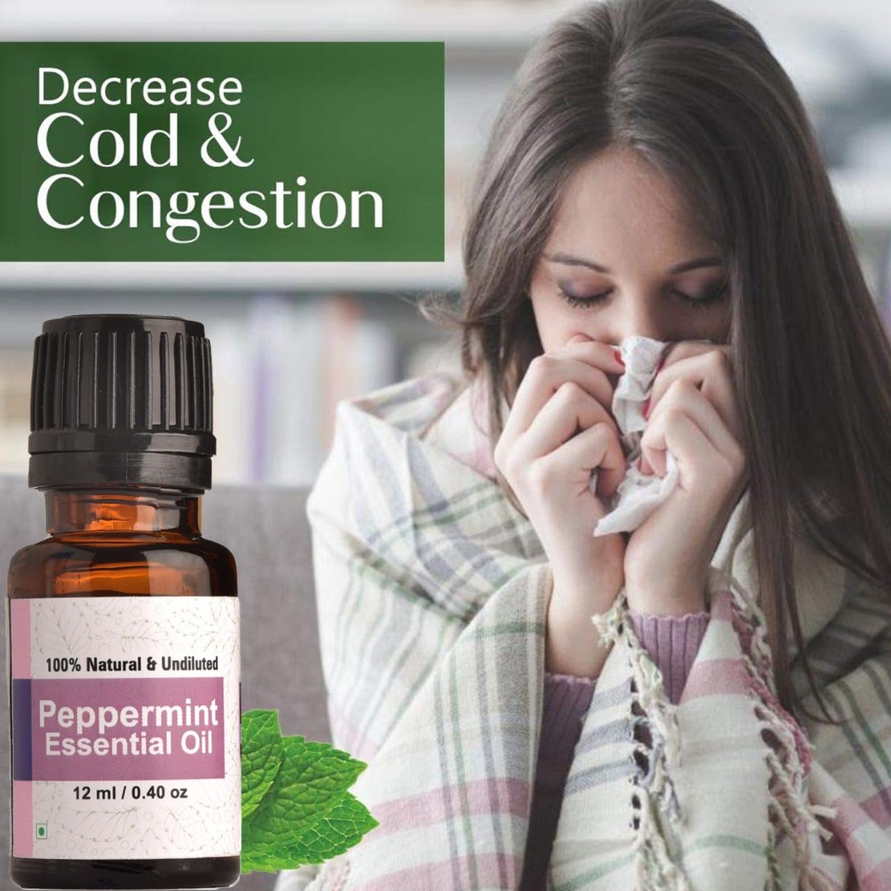 Nuvotone 100% Pure Peppermint Essential Oil for Skin, Hair & Scalp Care | Cooling & Refreshing Natural Organic Oil for Face & Body | Promotes Healthy Skin & Hair Growth | Perfect for Aromatherapy, Massage & DIY Beauty Products