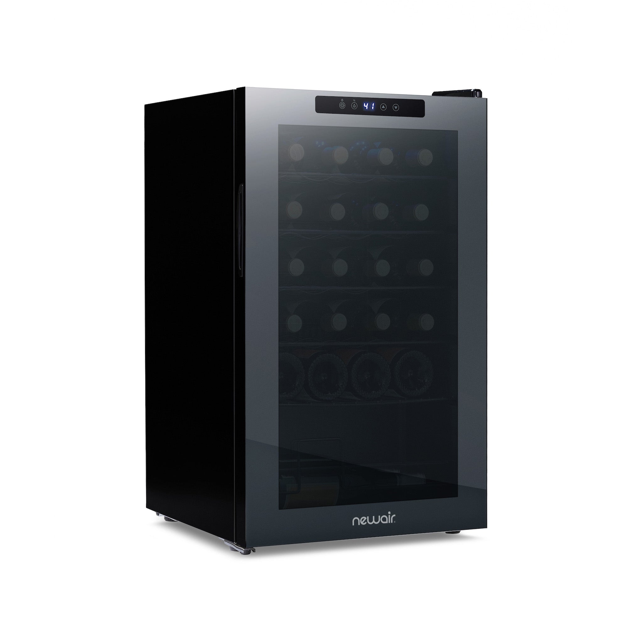 Newair® 24 Bottle 16.9 Black Freestanding Wine Cooler Refrigerator - Perfect for Home Bars, Restaurants, and Wine Cellars