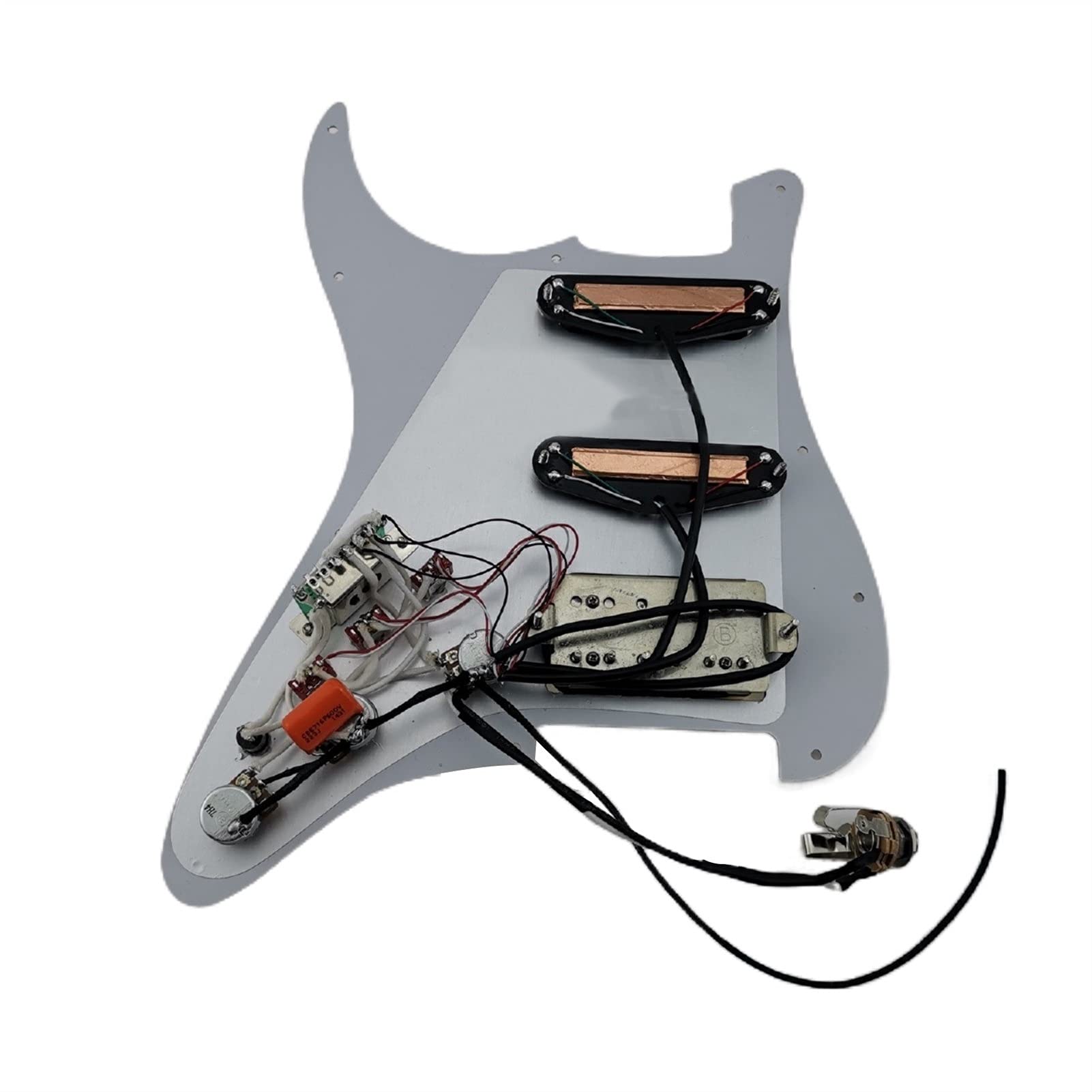 Stratocaster HSS Humbucker Pickup Set - Alnico 5 Prewired Loaded Pickguard with Multifunction Mini Switch for Electric Guitar | Perfect for Rock, Blues & Studio Recording