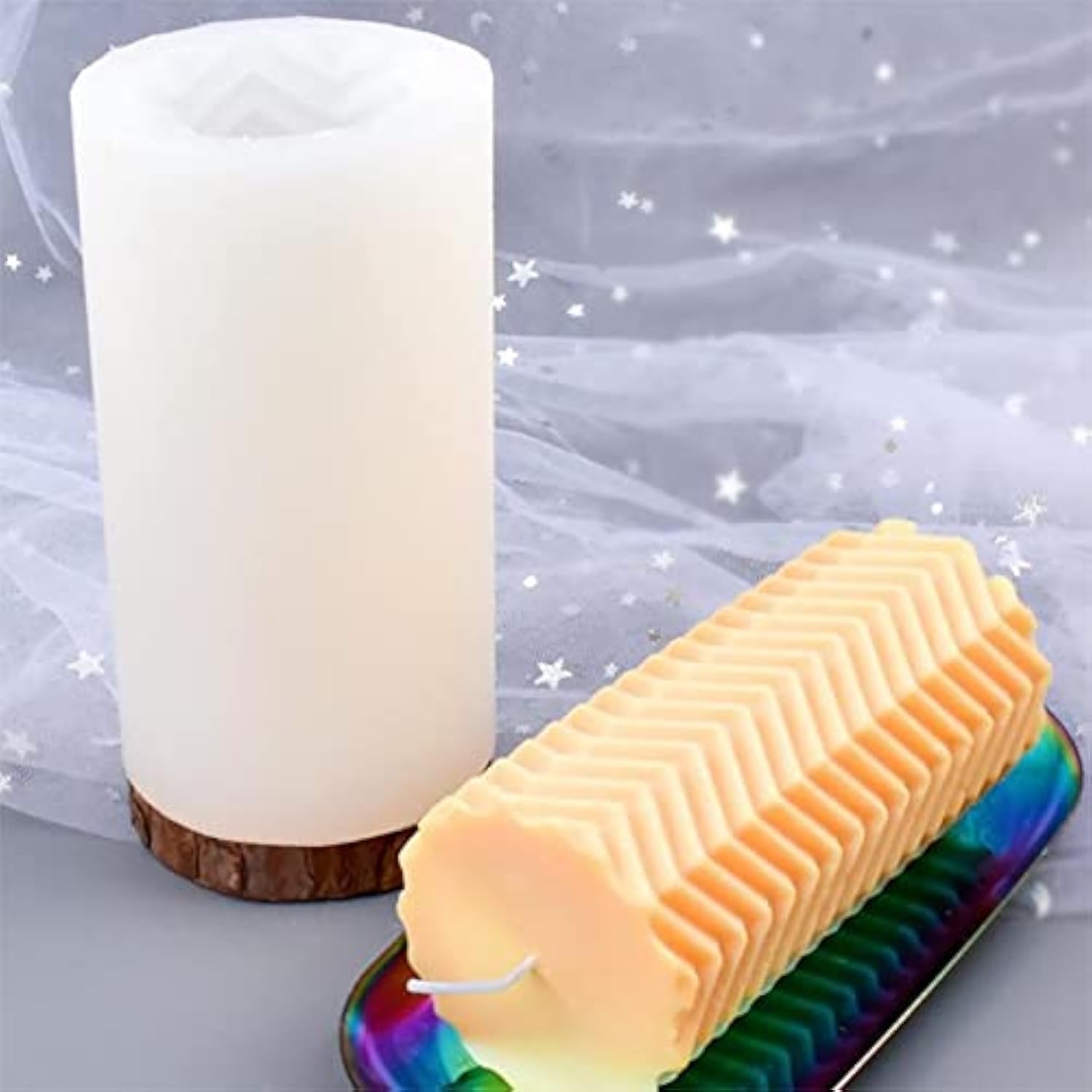Premium Silicone Candle Molds Set - 6 Pack Cylindrical Candle Making Molds for DIY Scented Candles, Soap Molds for Handmade Crafts - Perfect for Home Decor, Wedding Favors & Relaxation Gifts by YSCEN
