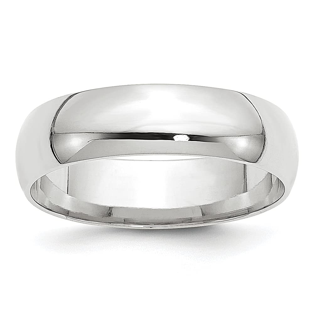 10K White Gold 6mm Lightweight Comfort Fit Wedding Ring Band - Size 11 Classic Fine Jewelry for Women - Perfect Anniversary, Engagement & Wedding Gift for Her - Ideal for Everyday Wear & Special Occasions