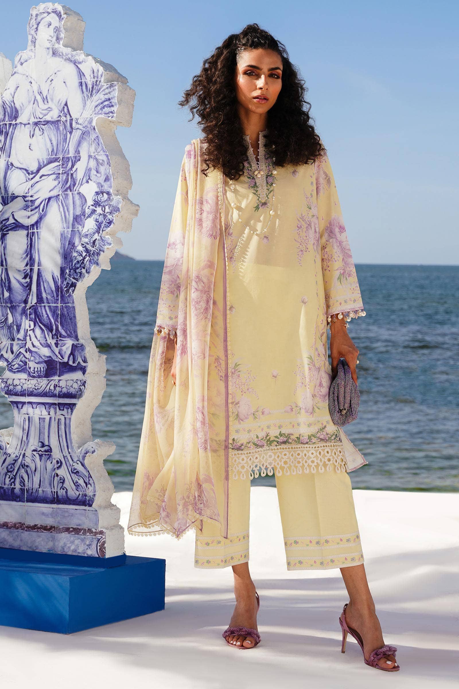 Sana Safinaz Muzlin Embroidered Stitched Designer Dress - Elegant Formal Wear for Weddings & Evening Parties