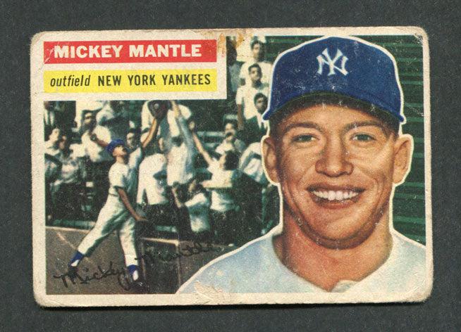 1956 Topps #135 Mickey Mantle New York Yankees Baseball Card - PSA Graded (Good Condition) - Vintage MLB Collectible for Display & Investment