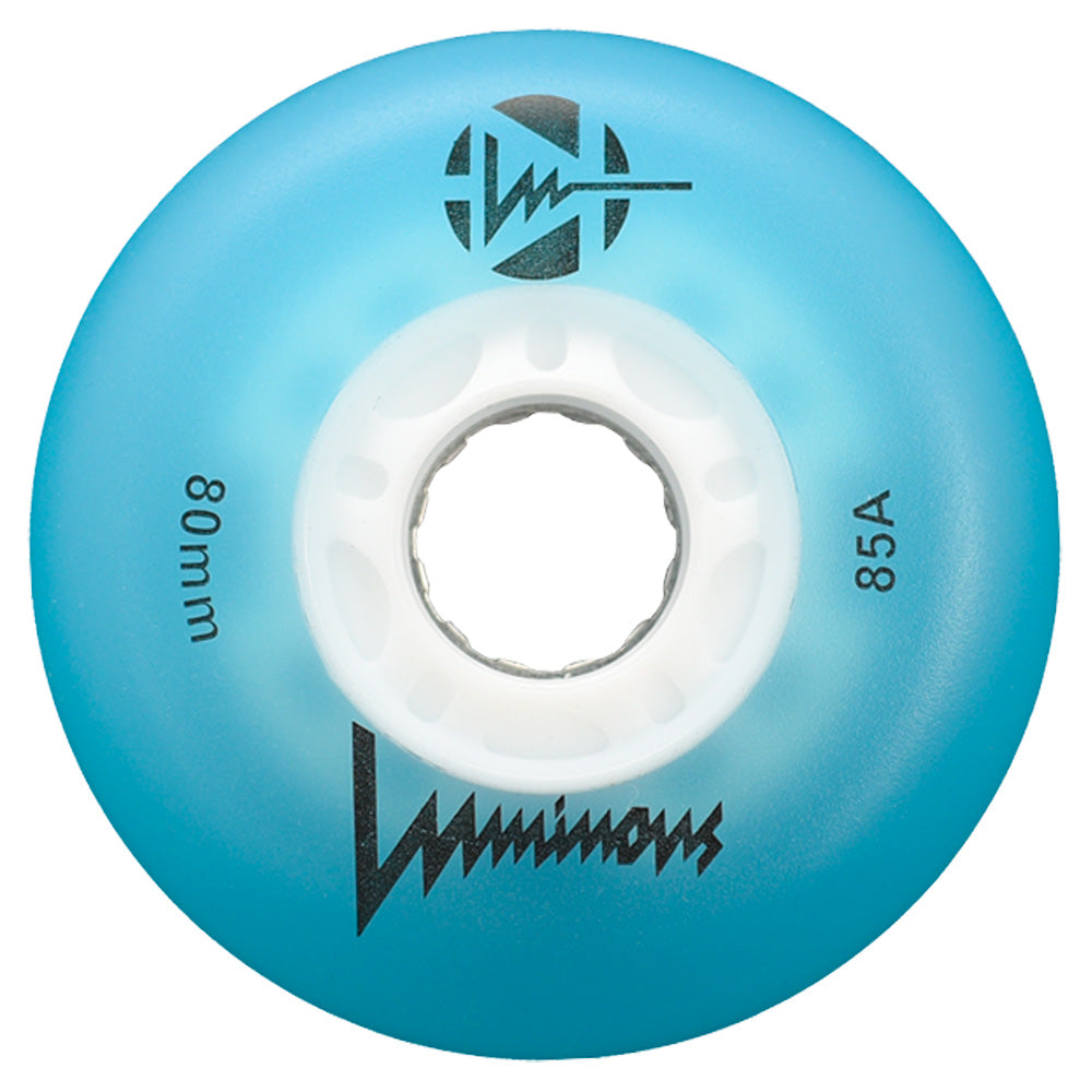 Luminous 80mm LED Light Up Inline Skate Wheels - 4 Pack Set for Night Skating, Rollerblading, and Outdoor Sports