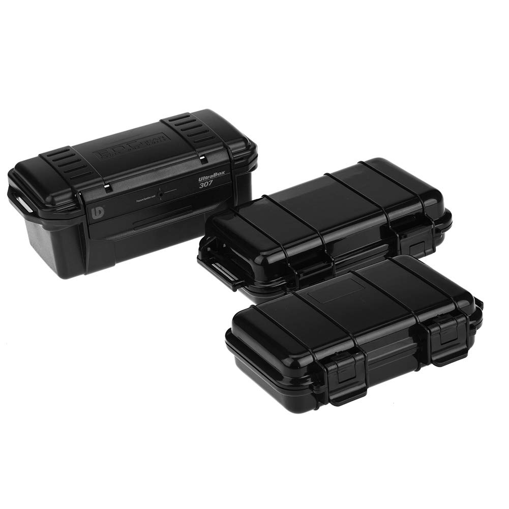 Heavy Duty Waterproof Storage Box - Shockproof & Airtight Sealed Container for Outdoor Camping, Emergency Supplies, Travel & Hiking (7.9x3.9x3.2 Inches) - Perfect for Food Storage, First Aid Kits & Survival Gear